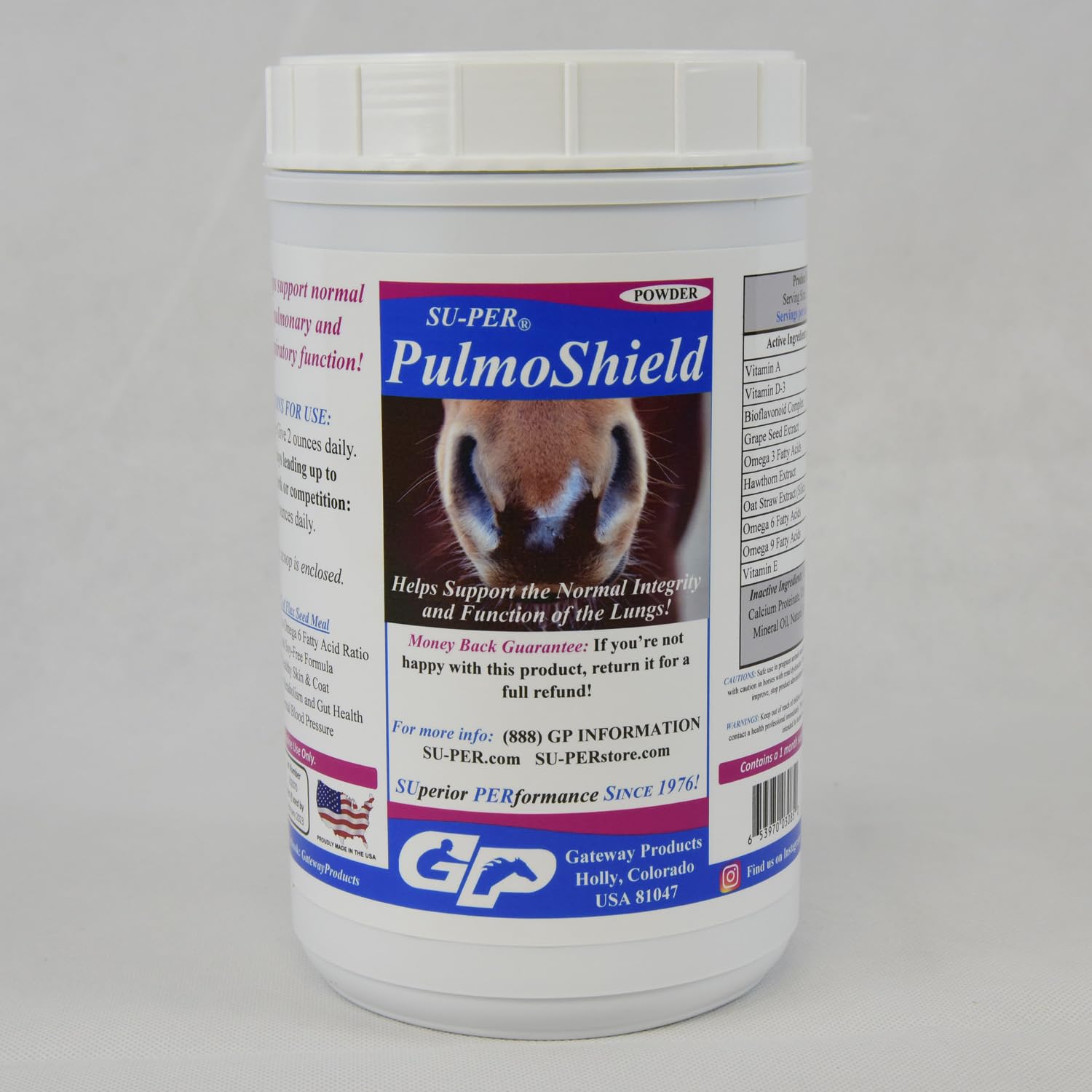 SU-PER PulmoShield Horse Respiratory Supplement - Supports Healthy Lung Function in Horses - Normal Pulmonary & Respiratory Supp