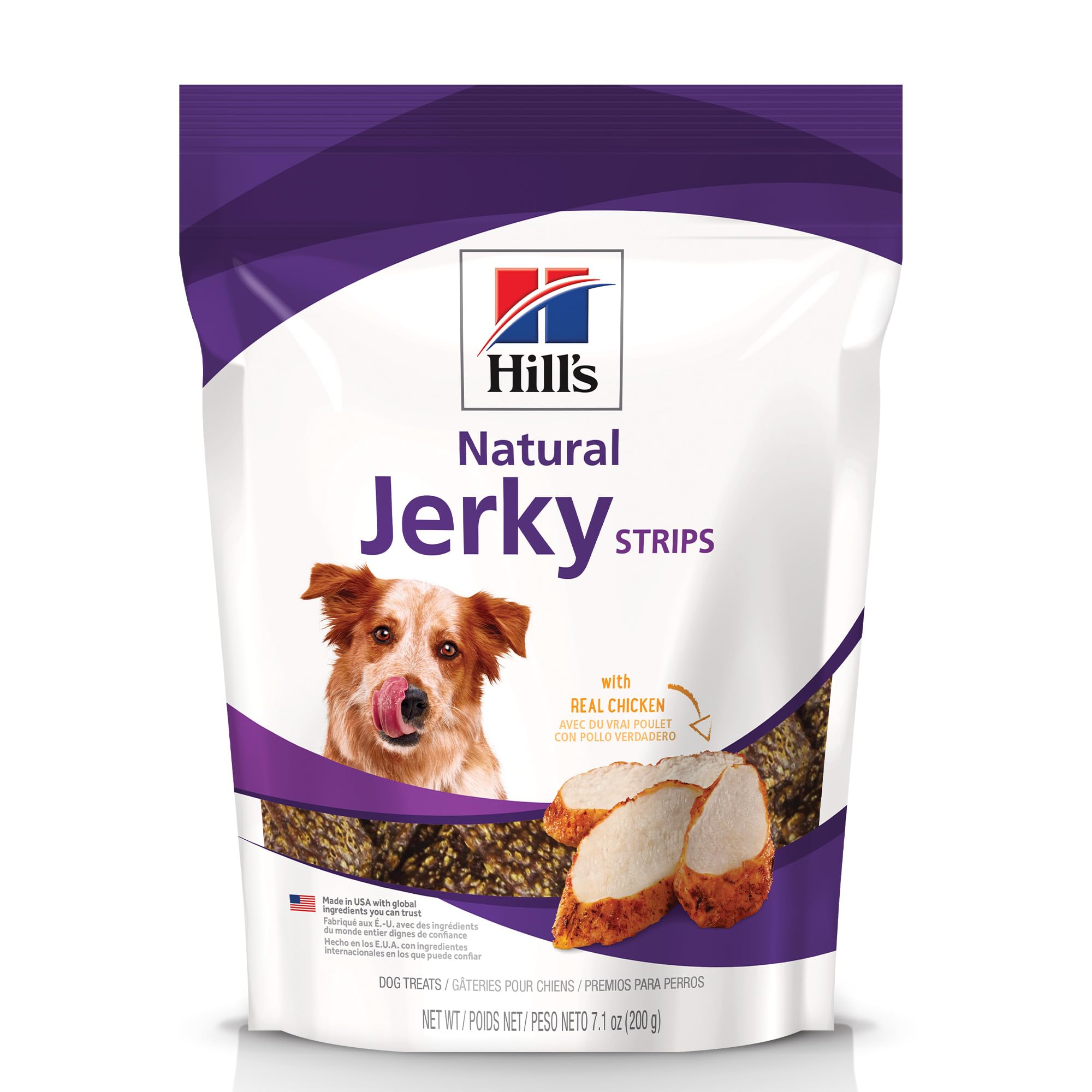 Hills Natural Jerky Strips, All Life Stages, Great Taste, Dog Treats, Chicken, 7.1 oz Bag