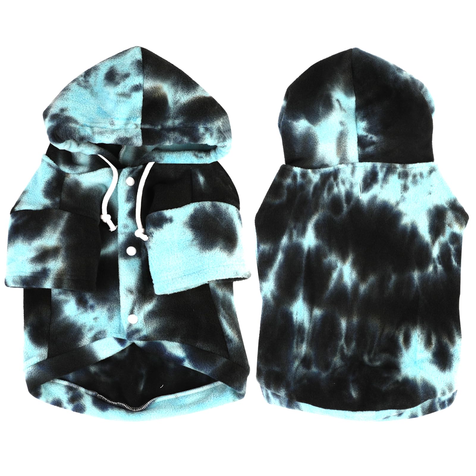 Mklhgty Tie Dye Dog Hoodie, Winter Coat For Small Dogs - Ultra-Soft Adjustable Warm Hood, Breathable Comfort Fabric For Daily Us