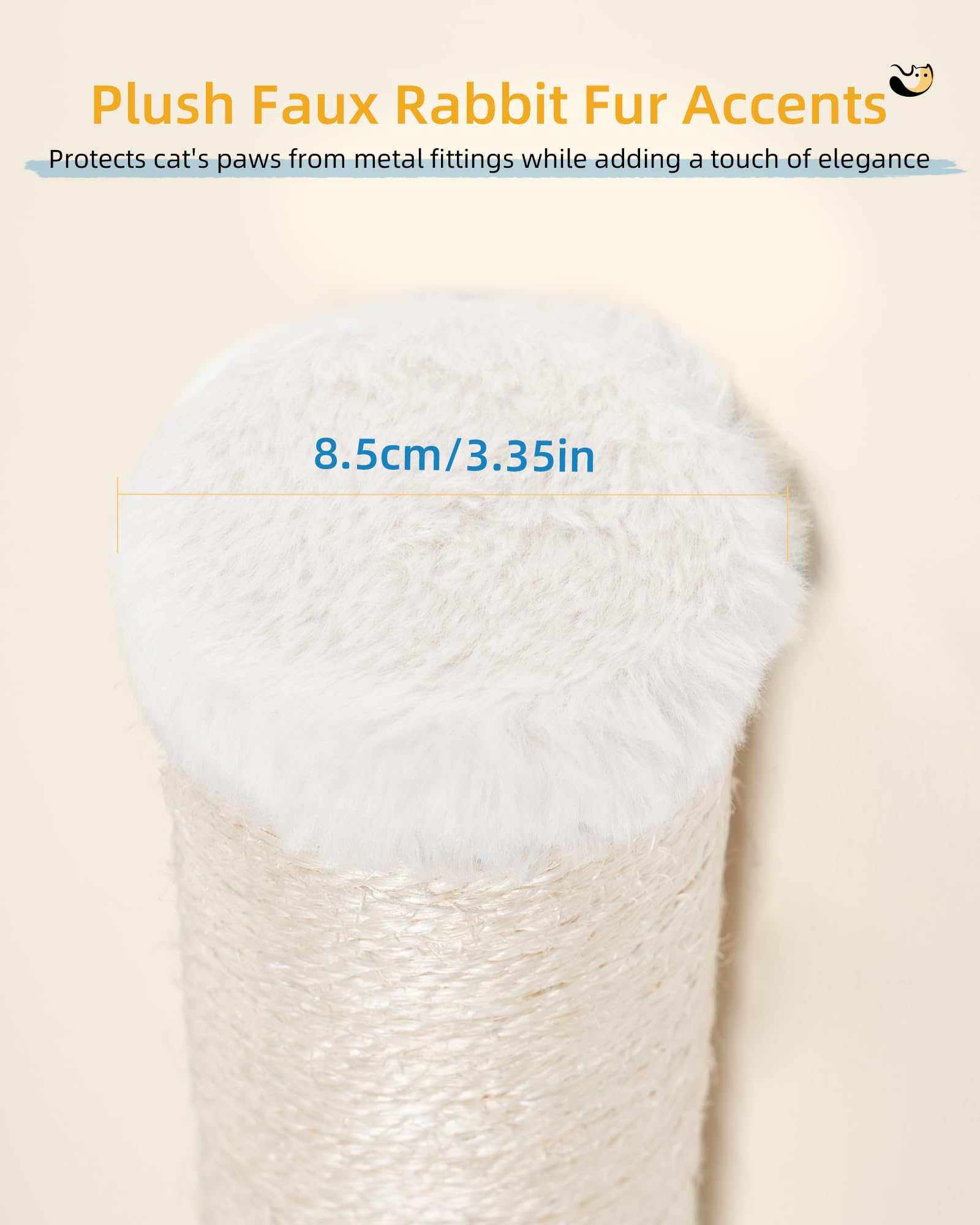 34'' Cat Wall Scratcher, 2-Pack, Long Sisal Scratching Post, Wall Mounted Cat Furniture For Indoor Large Adult Cats