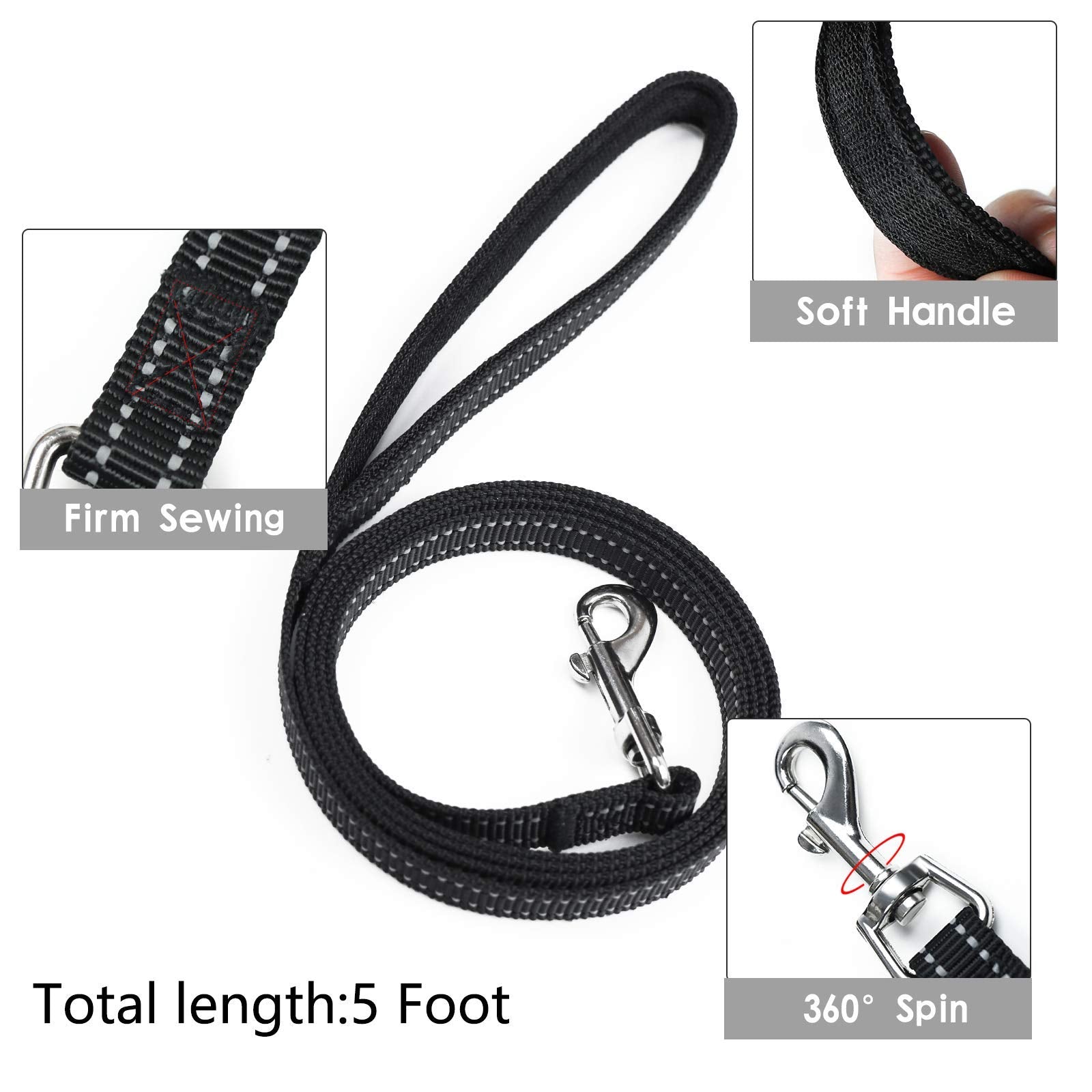 Yimeis Dog Harness And Leash Set, No Pull Soft Mesh Pet Harness, Reflective Adjustable Puppy Vest For Small Dogs, Cats (Xs, Black)