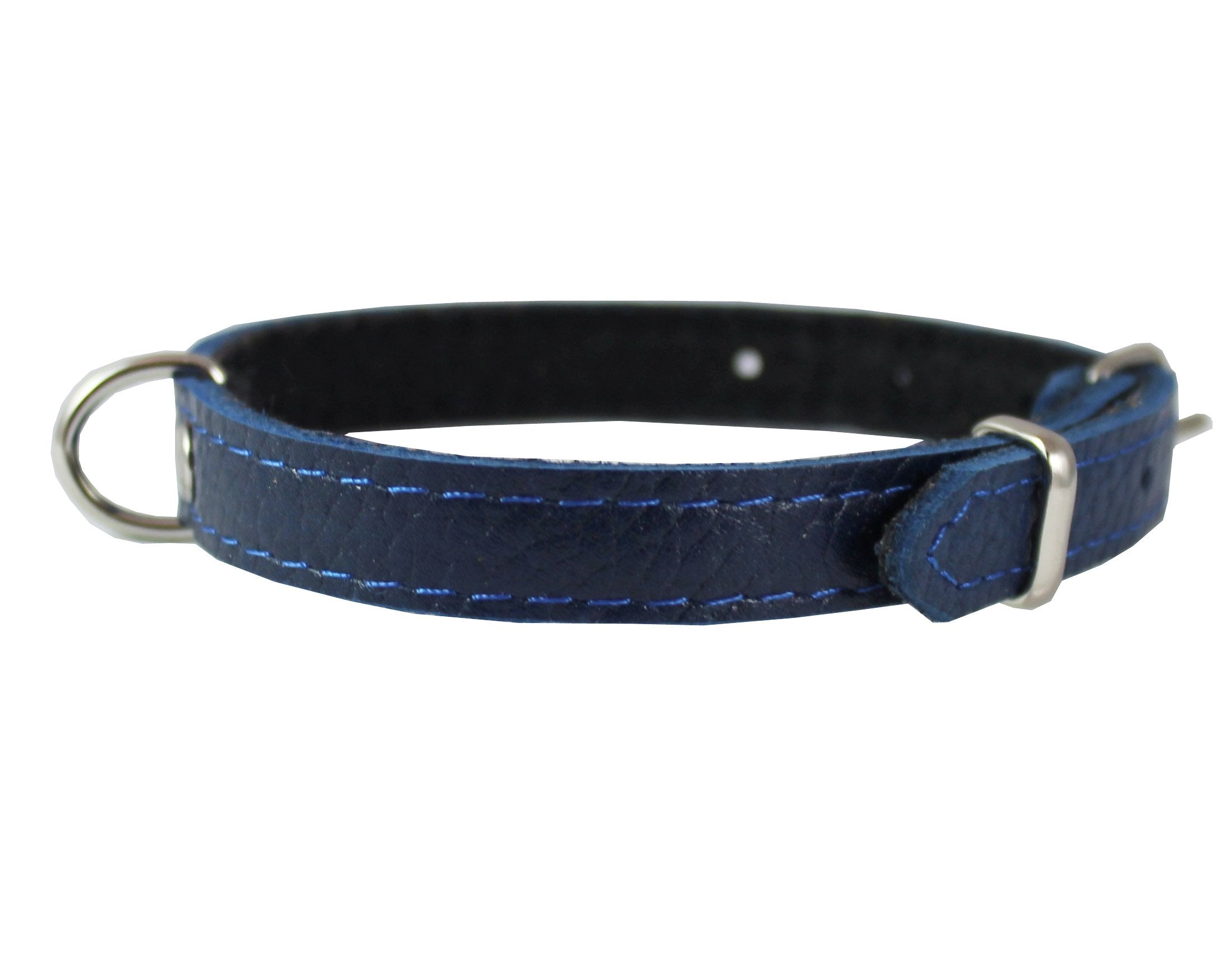 Genuine Leather Felt Padded Dog Collar X-Small 11' X1/2' Wide Fits 8'-10' Neck, Chihuahua, Puppies