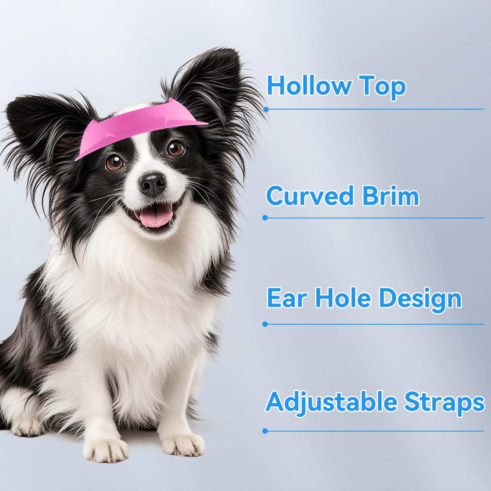 Namsan Dog Hat For Small To Medium Dogs Between 16.5-27.5Lb, Motorcycle Dog Sun Hat With Ear Holes, Stylish Doggy Visor, Empty T
