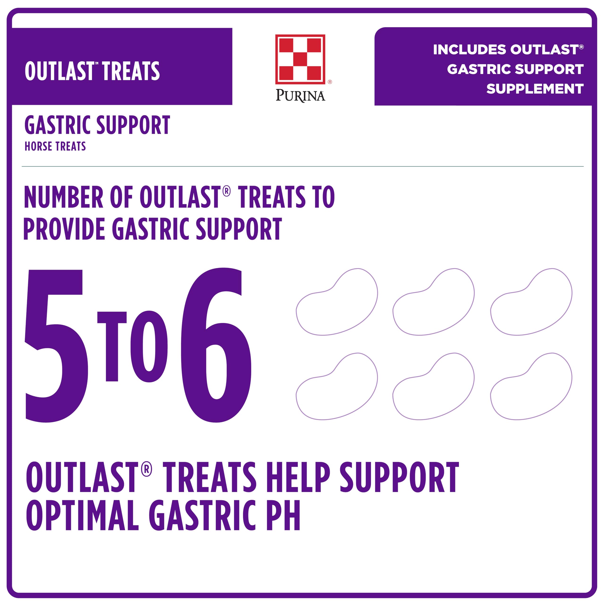 Purina Outlast Horse Treats | Supports Digestive Health | 3.5 lb Bag
