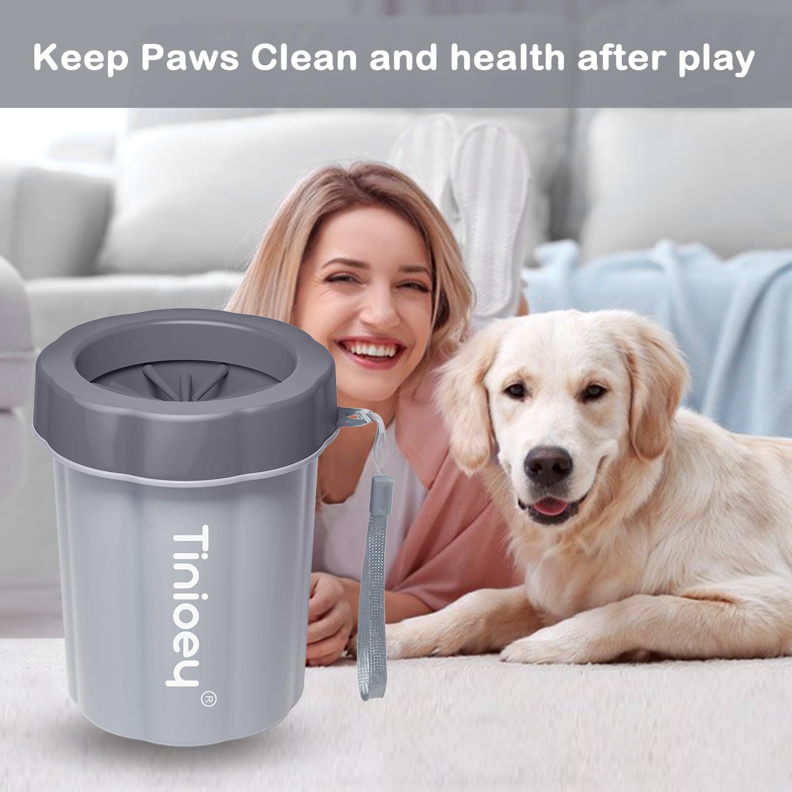 Dog Paw Cleaner For Medium Dogs (With 3 Absorbent Towels), Dog Paw Washer, Muddy Paw Cleaner, Pet Foot Cleaner