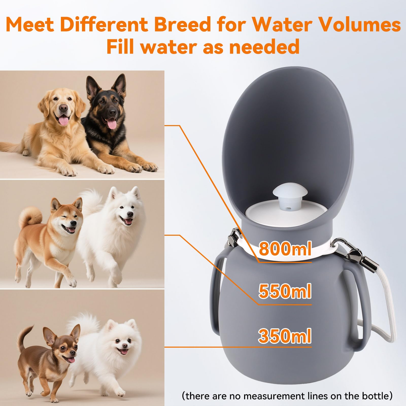 Billionchains Dog Water Bottle 27 Oz Large Capacity Dog Water Dispenser Portable Pet Travel Water Bottle For Outdoor, Hiking, Tr