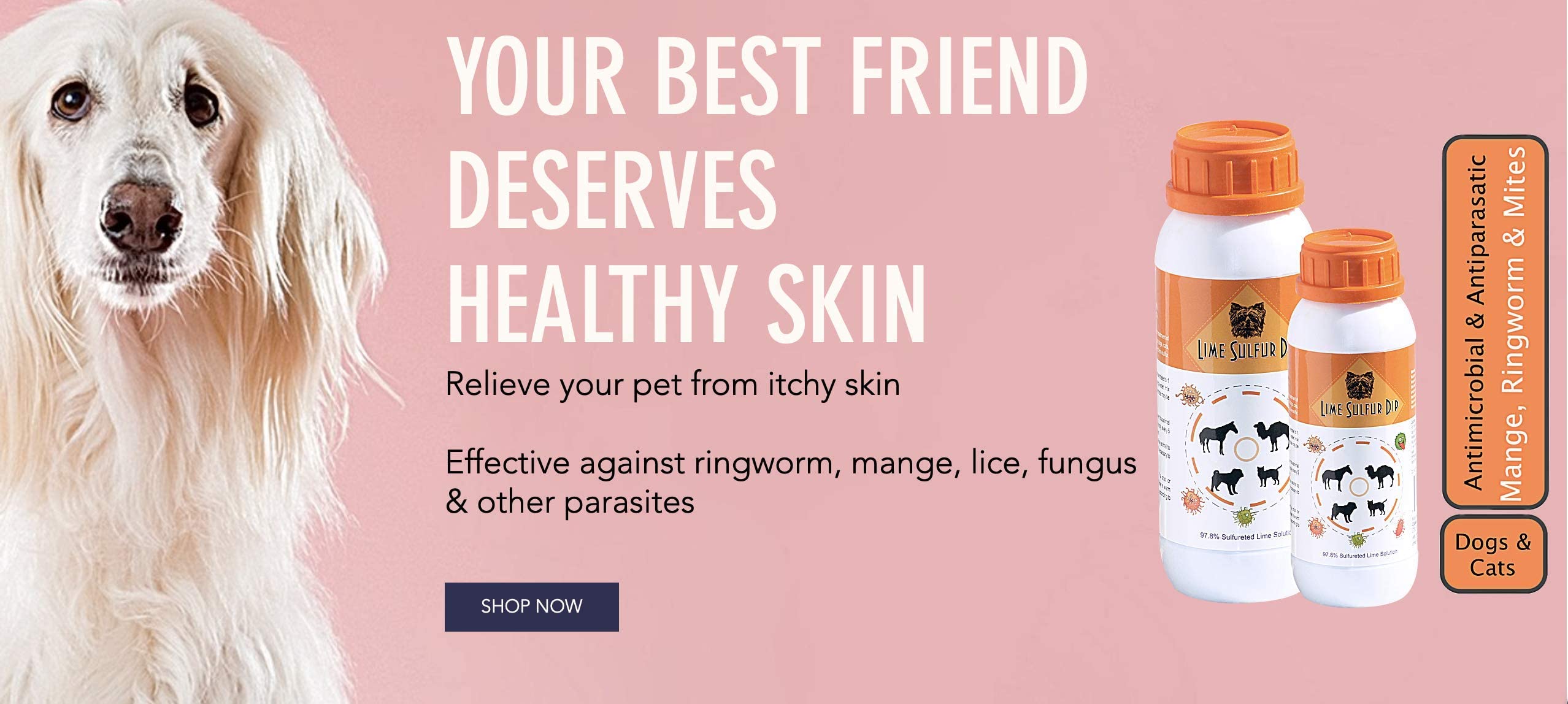 Classic'S Lime Sulfur Dip (8 Oz - Extra Strength Formula - Safe Solution For Dog, Cat, Puppy, Kitten, Horse