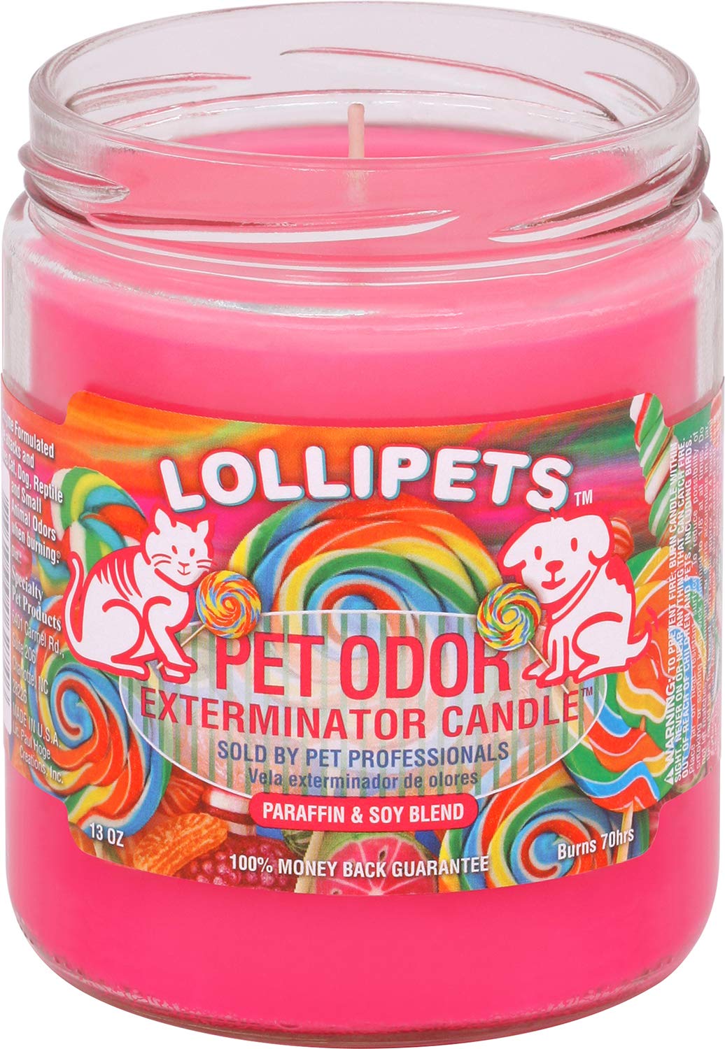 Specialty Pet Products Lollipets Pet Odor Exterminator 13 Ounce Jar Candle
