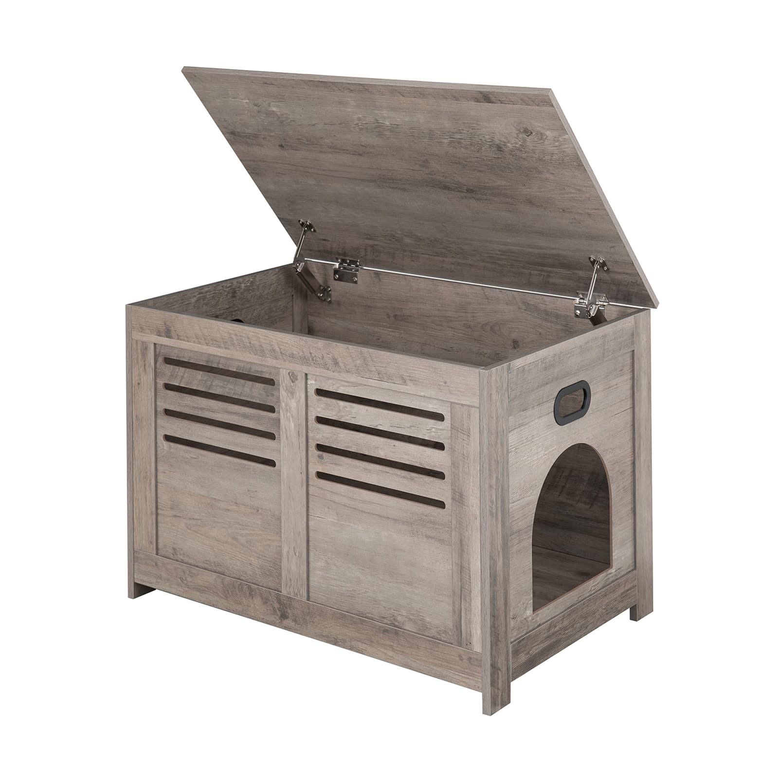 Dinzi Lvj Litter Box Enclosure, Flip Top Litter Box Furniture, Good Ventilation, Hidden Cat Washroom, 27.6'' L X 19.7'' W X 19.7