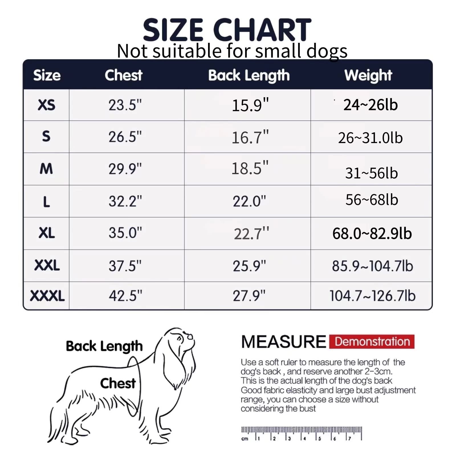 Xqpetlihai Dog Surgery Recovery Suit For Medium Large Dog Pajamas For Abdominal Wounds Or Skin Diseases Dog Onesie Prevent Licking After Surgery Wear(Xxl,C2)