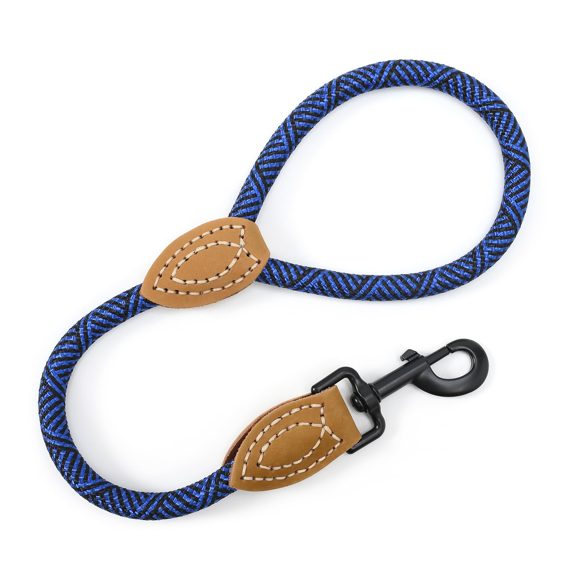 Mile High Life Short Dog Leash For Large Dogs | Mountain Climbing Dog Rope Leash With Heavy Duty Metal Sturdy Clasp | Genuine Le