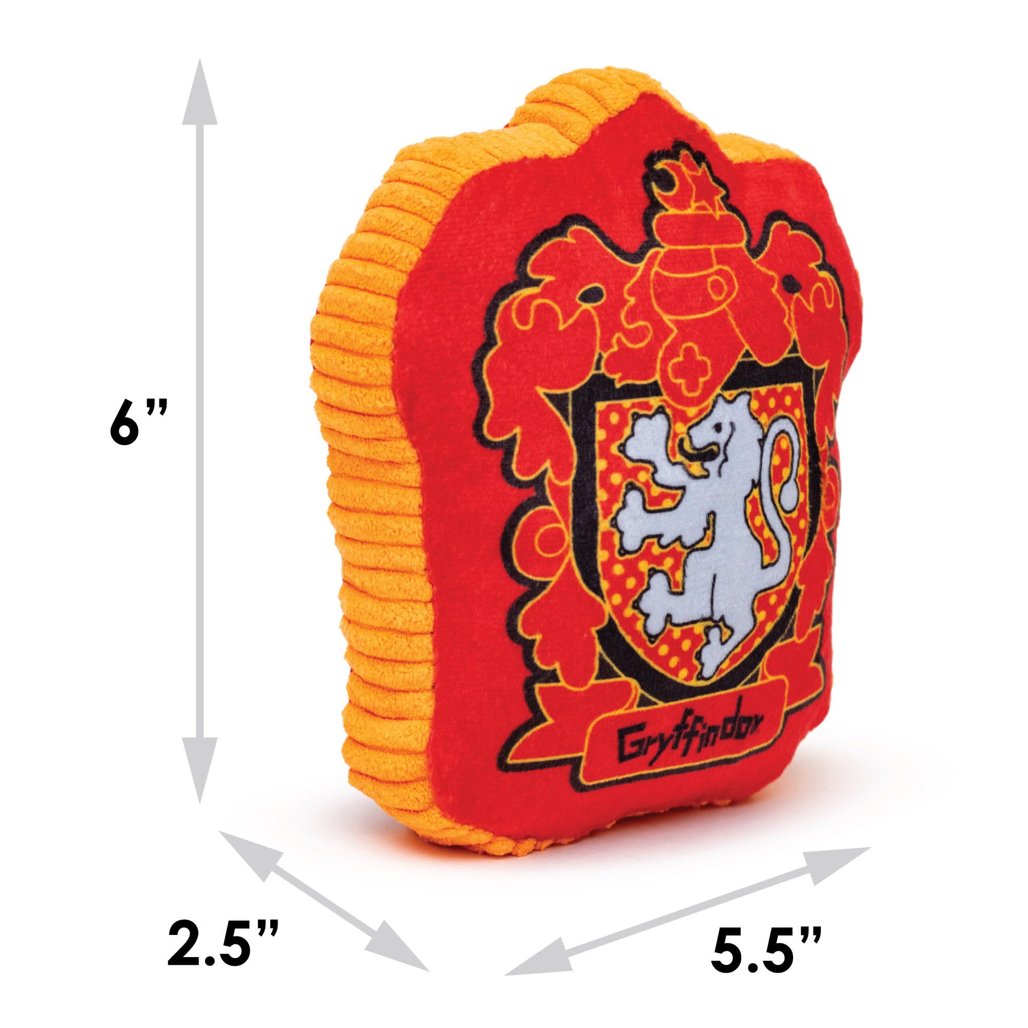 Buckle-Down The Wizarding World Of Harry Potter Dog Toy, Gryffindor Lion Crest Pet Toy, Plush