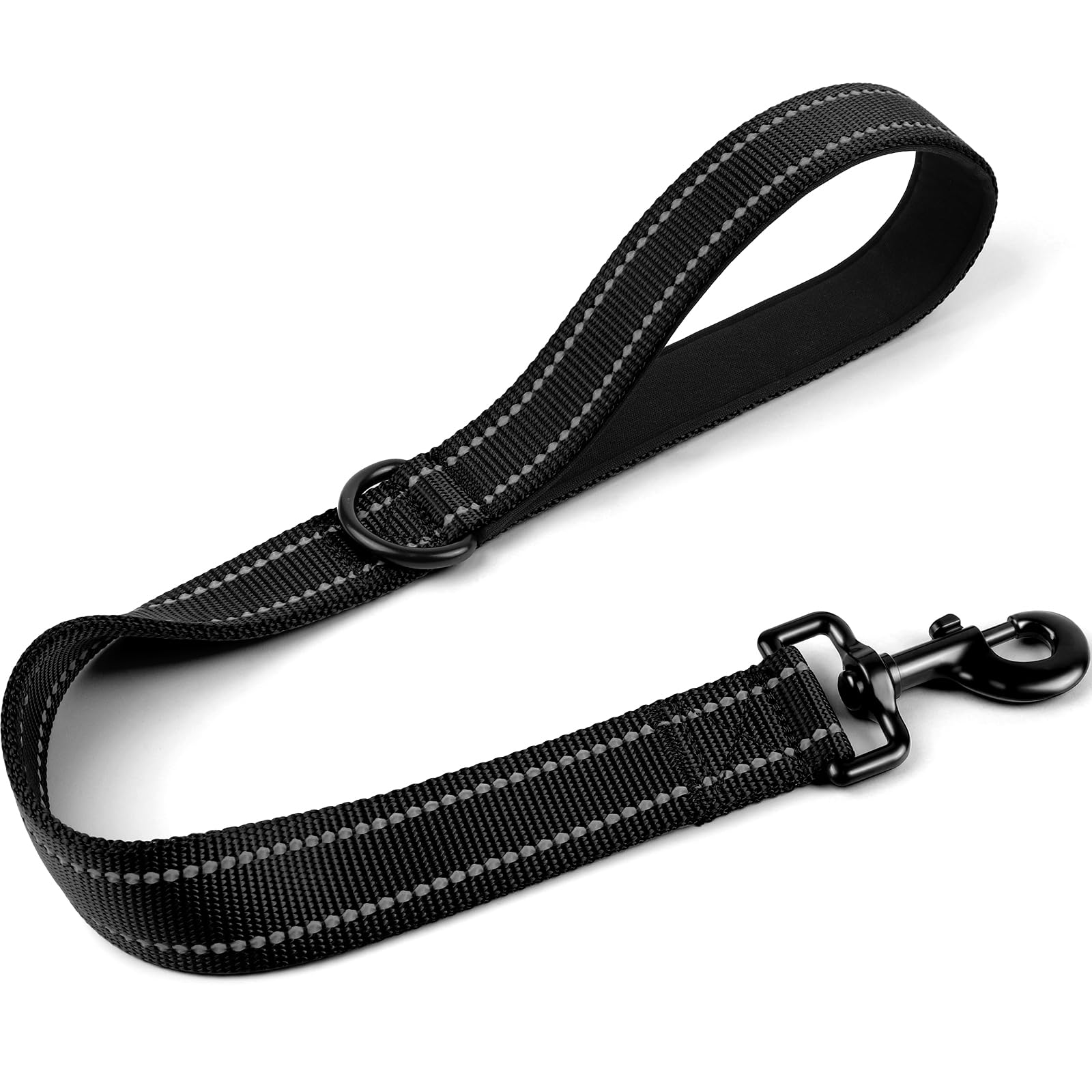 Joytale Strong Short Dog Leash 2FT, 1.2 Inch Wide, Heavy Duty, Padded Handle for Traffic Control, Reflective Leash for Medium an