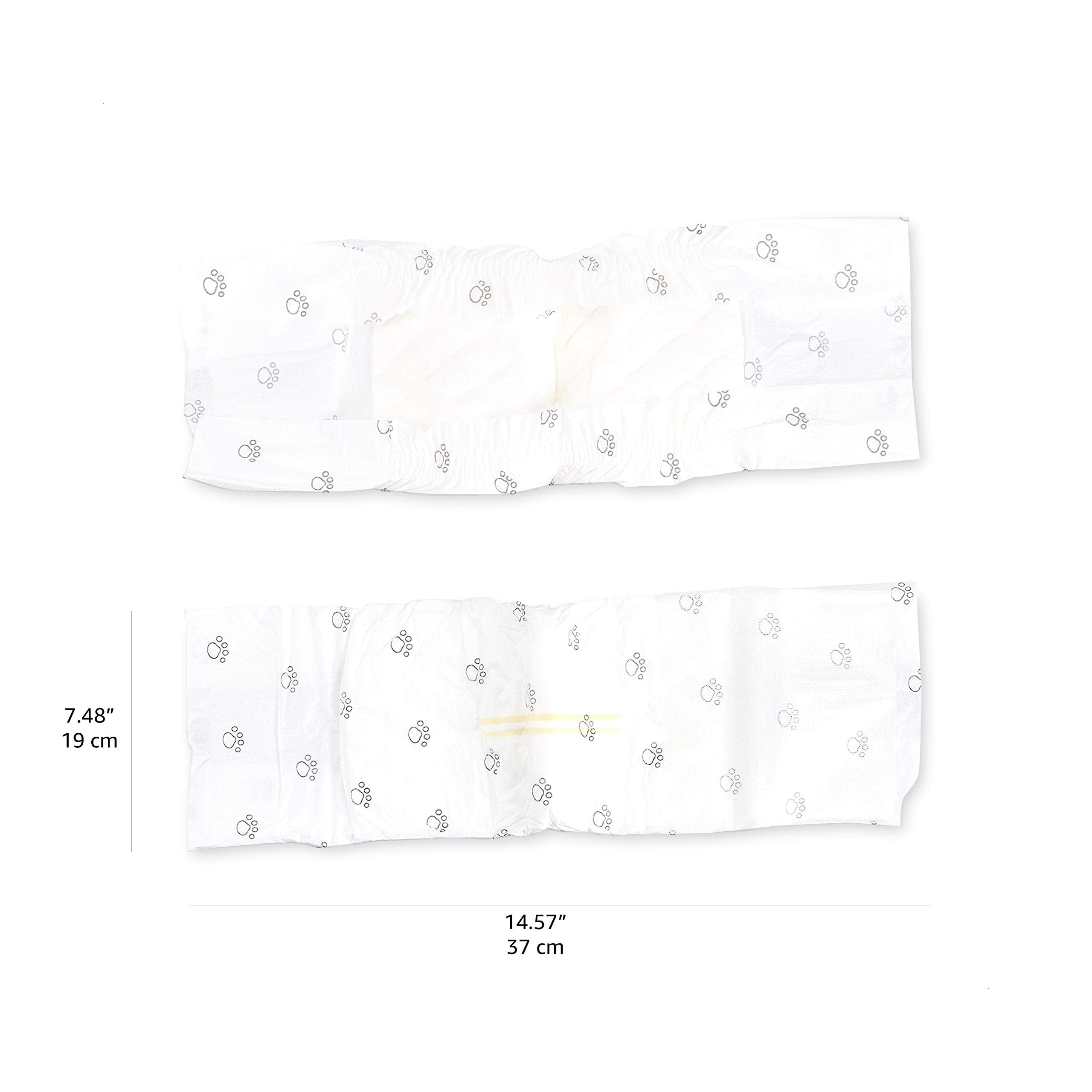 Amazon Basics Male Dog Diapers, 30 Count, X-Small, Ultra Absorbent Disposable Wrap With Secure Fit, Leakproof And Comfortable