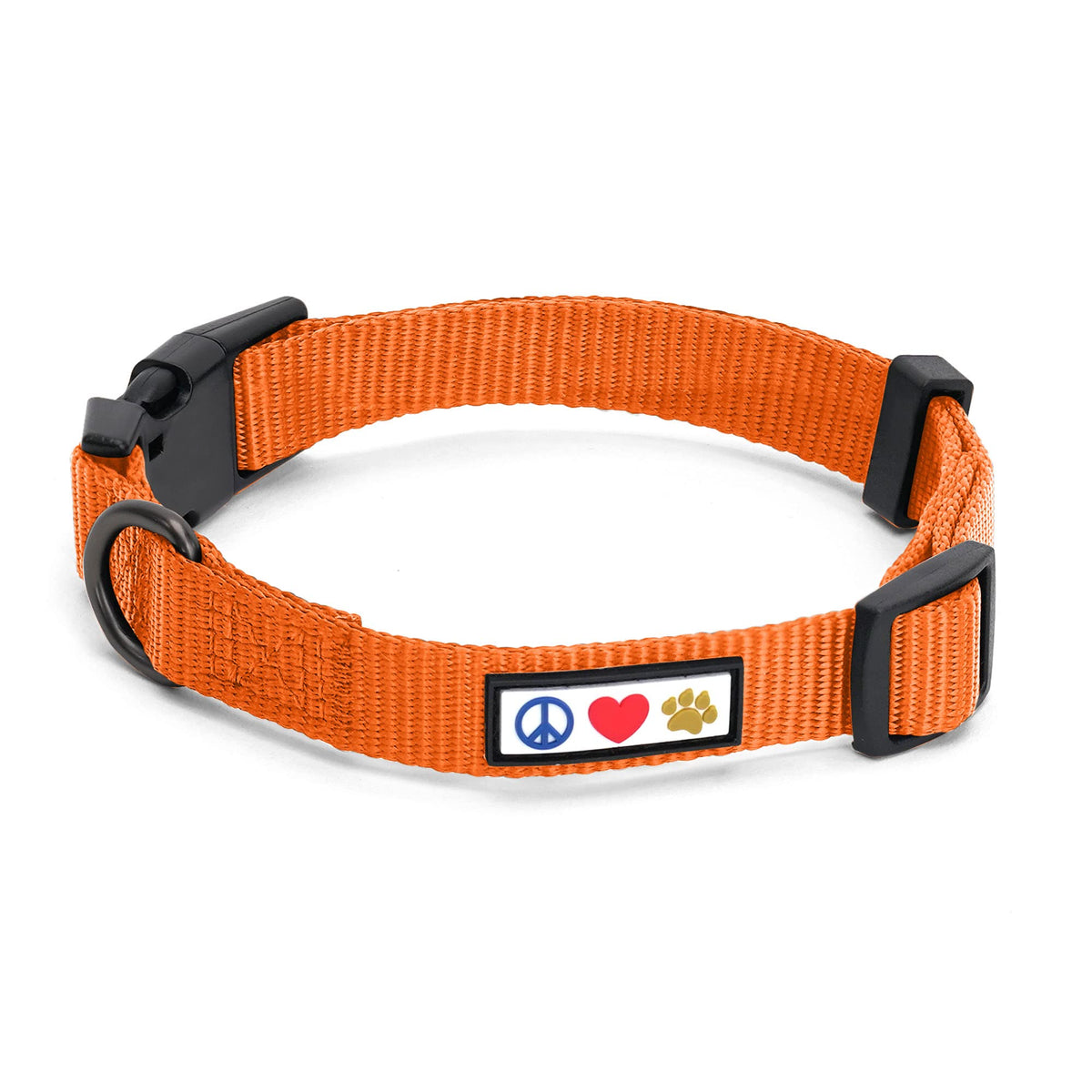 Pawtitas Dog Collar For Medium Dogs Training Puppy Collar With Solid - M - Orange