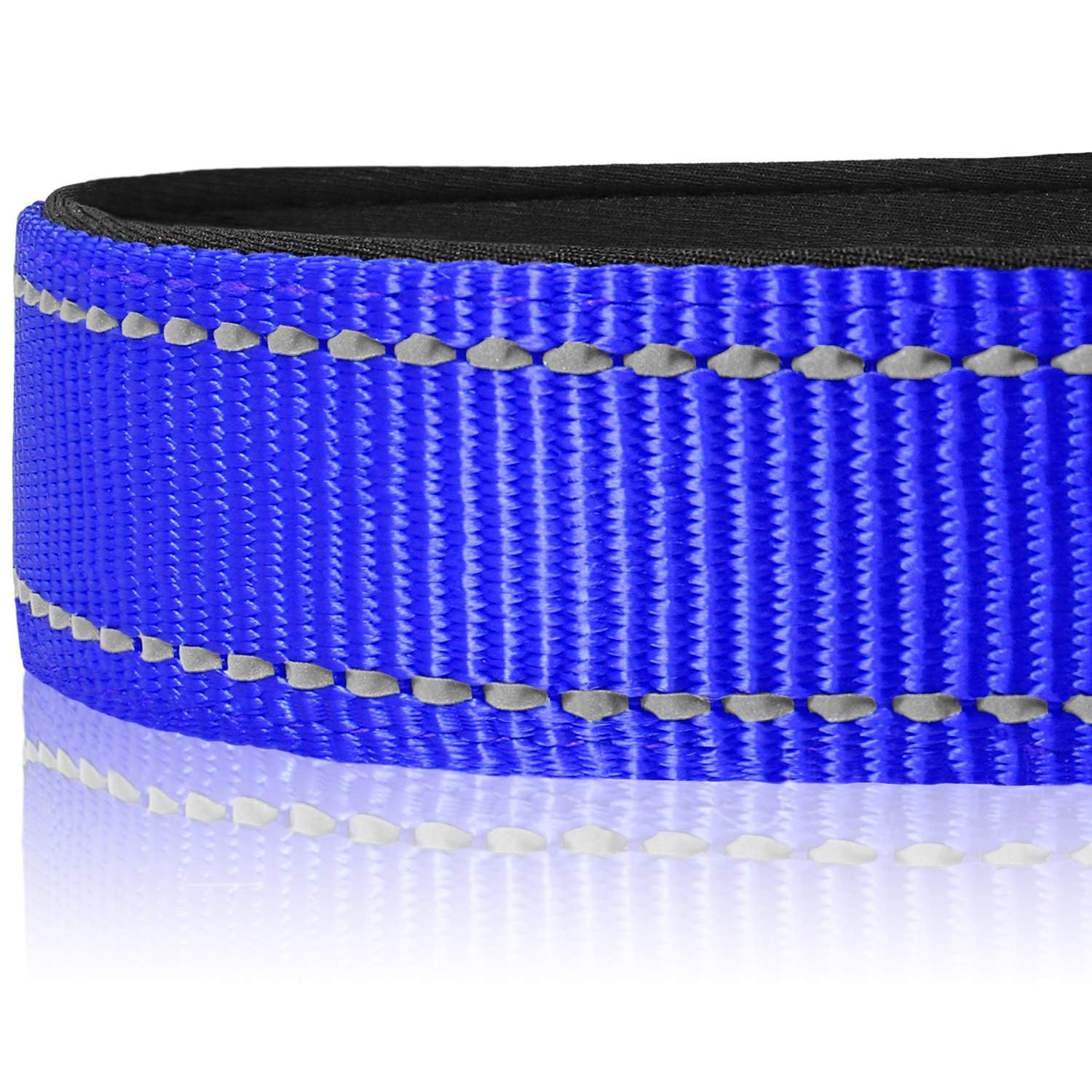 Joytale Reflective Dog Collar,Soft Neoprene Padded Breathable Nylon Pet Collar Adjustable For Extra Large Dogs,Royal Blue,Xl
