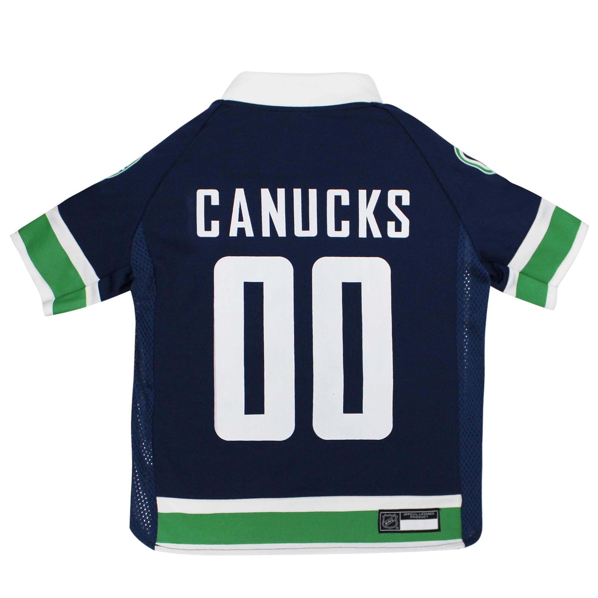 Nhl Vancouver Canucks Jersey For Dogs & Cats, Large. - Let Your Pet Be A Real Nhl Fan!