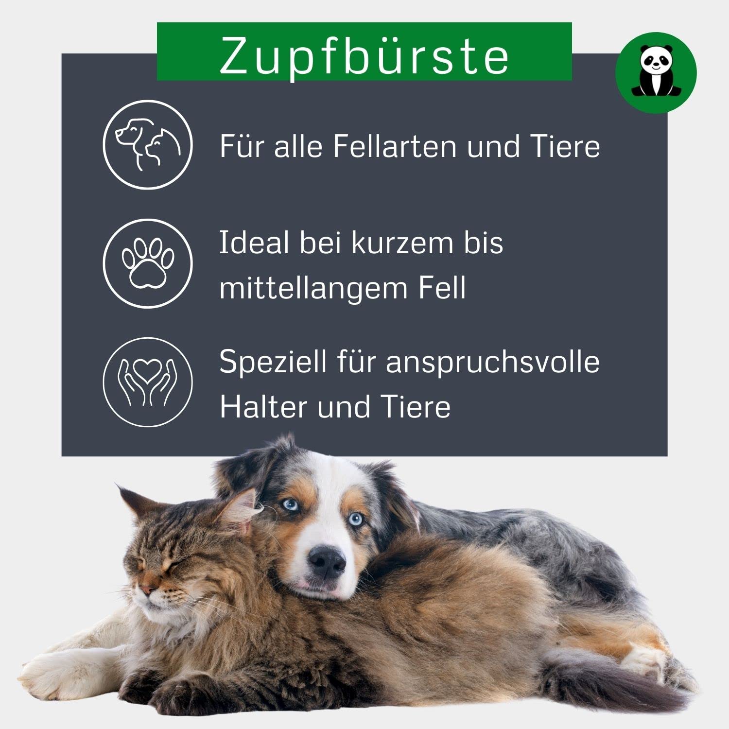 Bamboo Groom Slicker Brush With Stainless Steel Pins For Pets, Medium