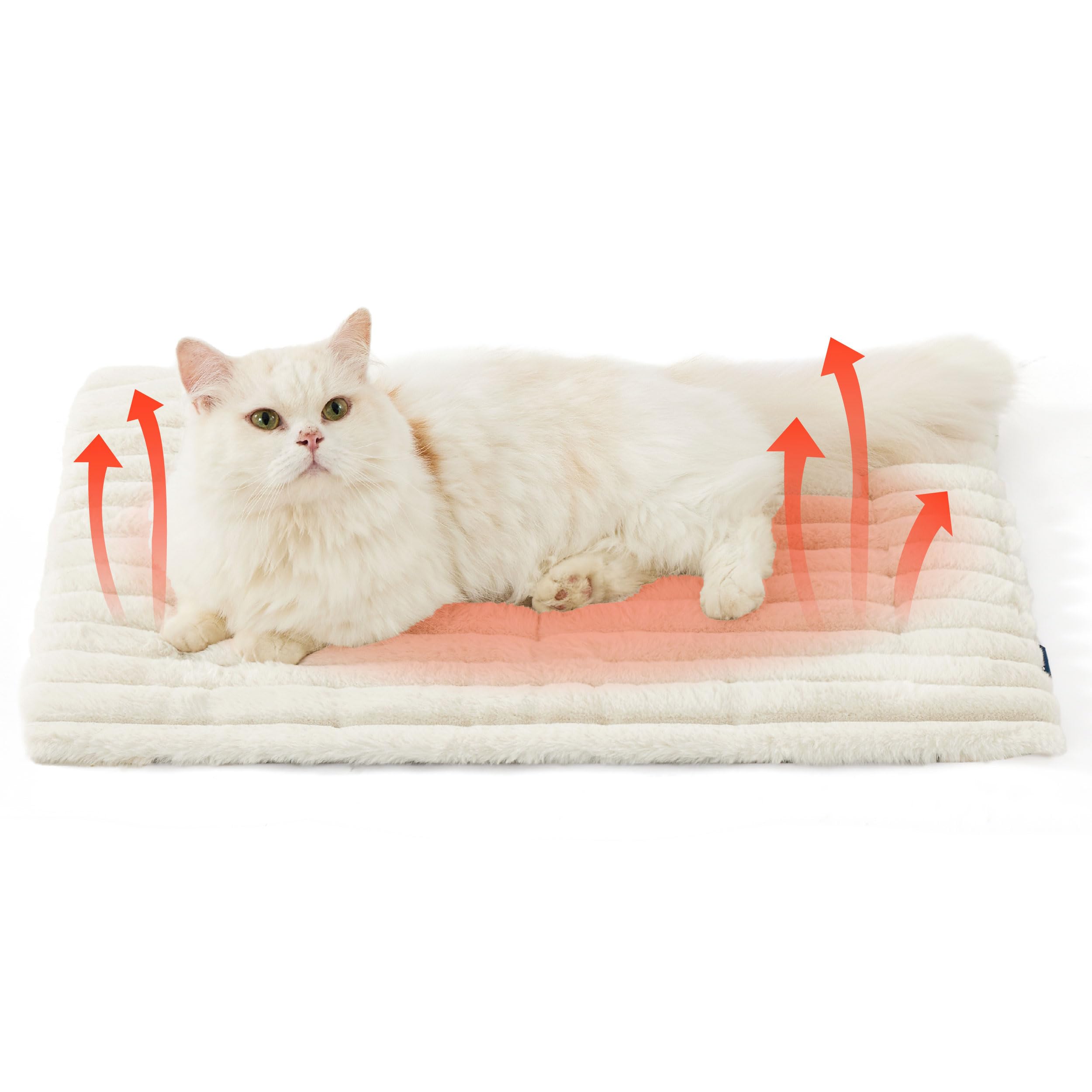Bedsure Self Warming Cat Bed, Small Self Heating Dog Crate Pad, Thermal Extra Warm Puppy Mat Indoor,Non-Slip & Washable, Not Ele