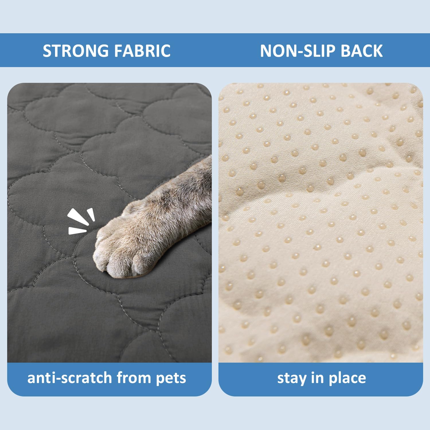 Chhkon Dog Bed Covers Replacement Washable Waterproof Pet Puppy Bed Cover For Dog(Dark Grey,20X15X6 Inch)