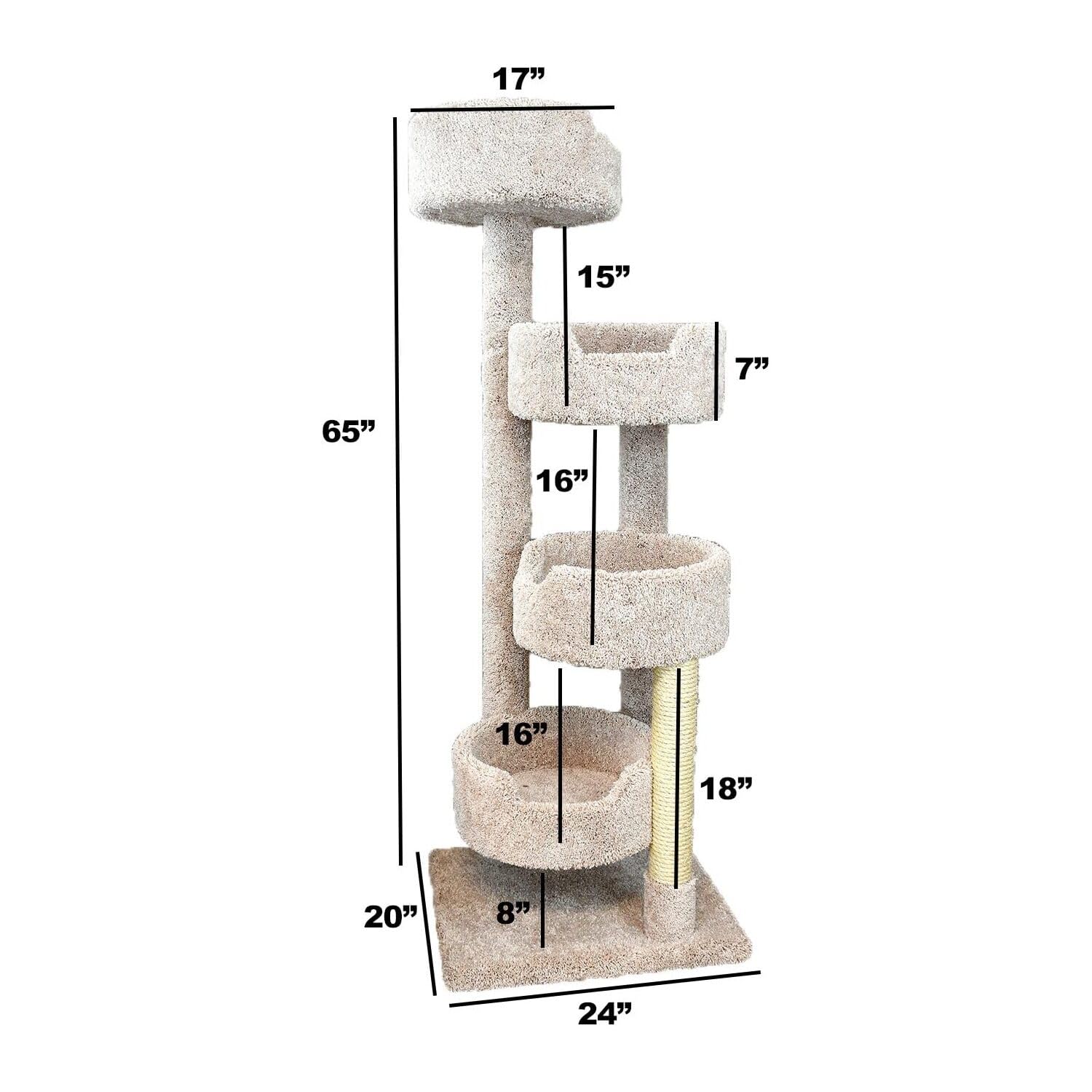 New Cat Condos Beige Large Cat Stairway