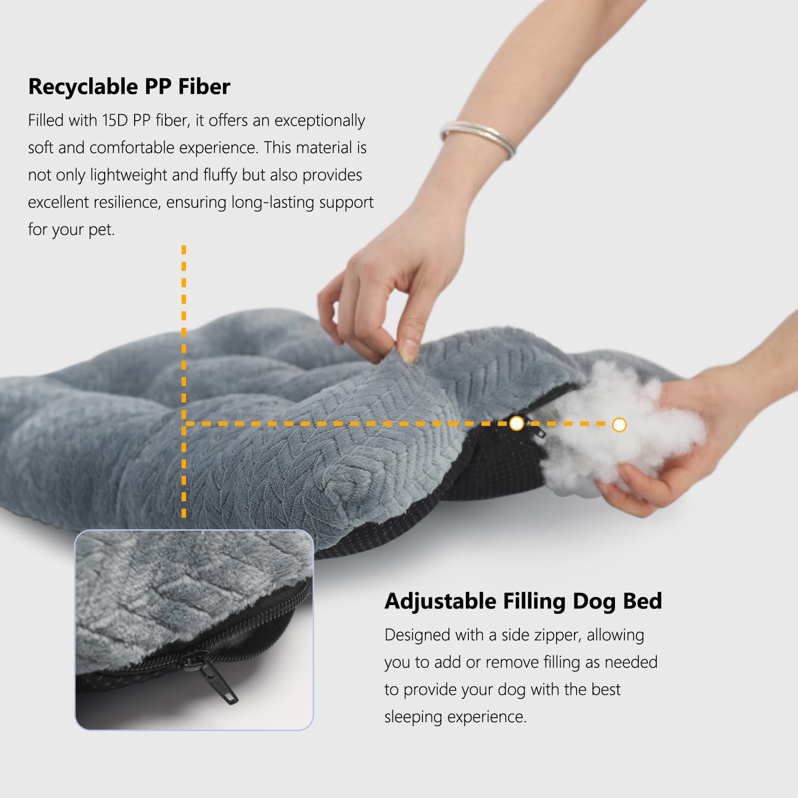 Small Dog Bed For Crate Washable With Anti-Slip Crate Pad Soft Fluffy Kennel Pad For Dog Cage 24 Inch Puppy Bed Fit Up To 25 Lbs