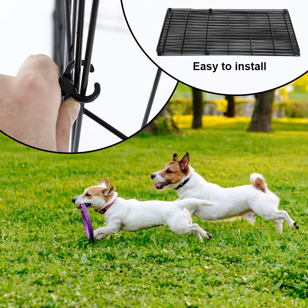 BestPet Metal Wire Playpen 30 Inch Tall Black