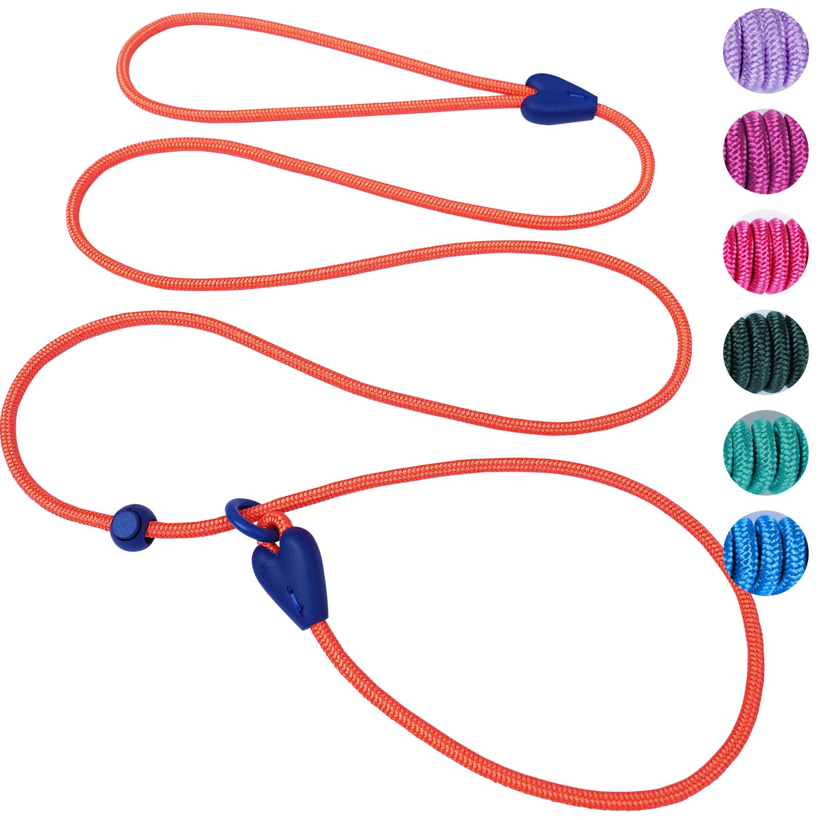 Slip Leads For Dogs Puppy Leash Comfortable 6 Ft Heavy Duty Loop Leash No Pull Pet Training Leash 6 Colors Classic Dog Leash For