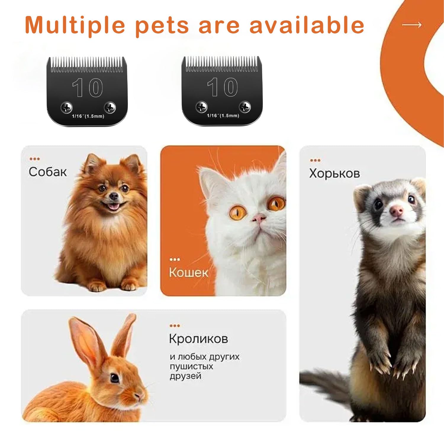 7Pack Dog Grooming Blades Compatible With Andis Dog Clippers Blades,Dog Clipper Blades Compatible With Oster A5,Wahl Km10 Dog Cl