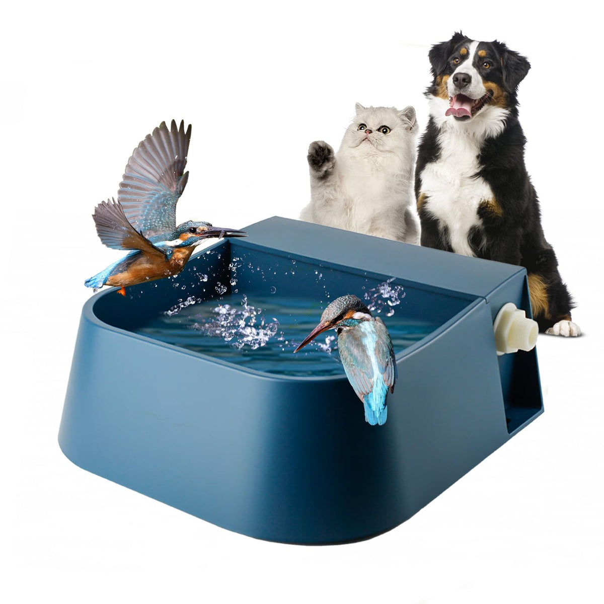 Enjoying Dog Automatic Waterer Bowl 2L Outdoor/Indoor Auto Pet Water Dispenser Float Valve Livestock Waterer For Dog Cat Chicken