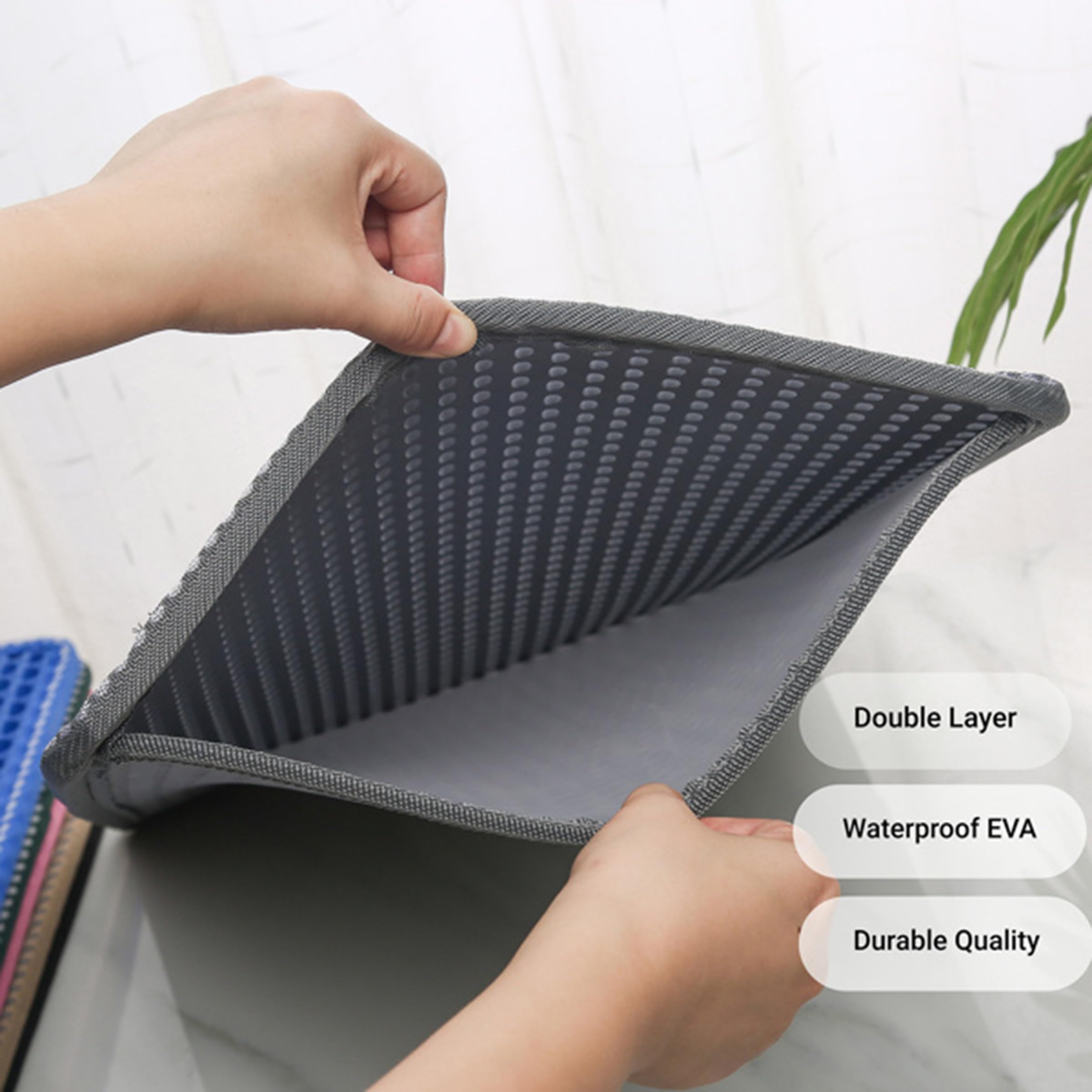 Generic Cat Litter Mat, 21'' X 14'', Litter Trapping Mat, Easy To Clean, Waterproof, Non Slip, Grey, 1 Count