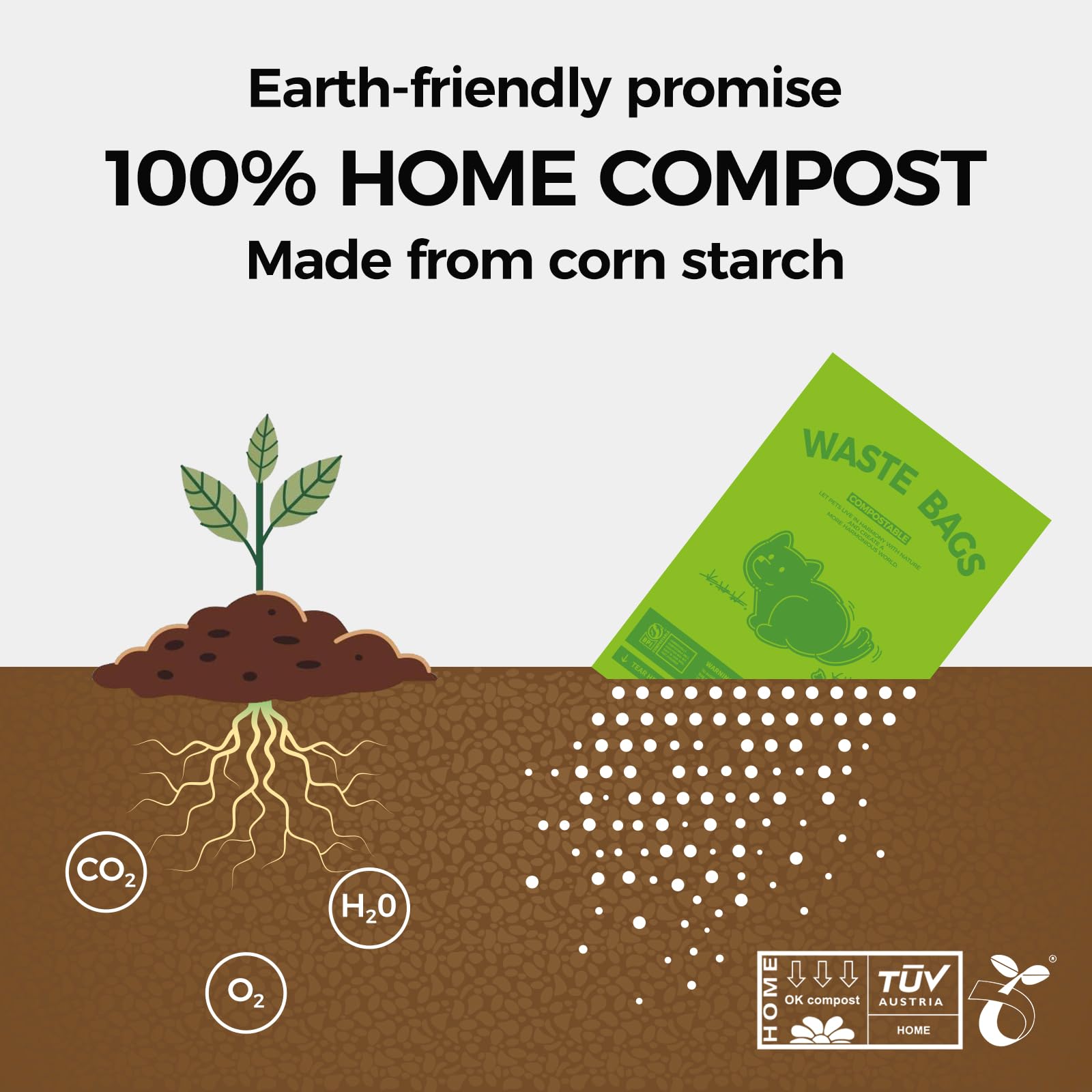 Compostable Poop Bags For Dogs Extra 20% Thicker Biodegradable Dog Poop Bags Rolls Leak-Proof,Lavender Scented Pet Waste Bags Ma