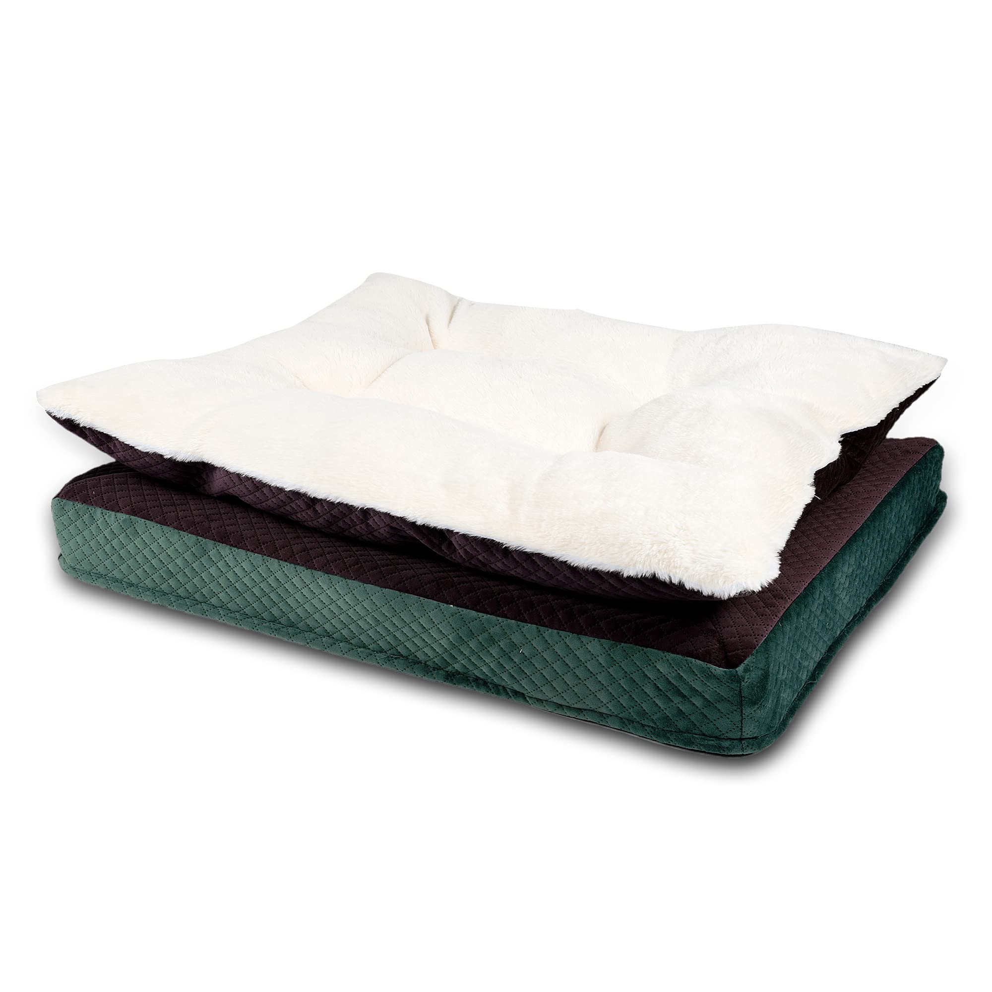 Hail Pets Super Soft Quilted Chenille Fabric on Gusset Pet Bed Light Weight with Foam for Ortho Support Extra Comfortability Bed