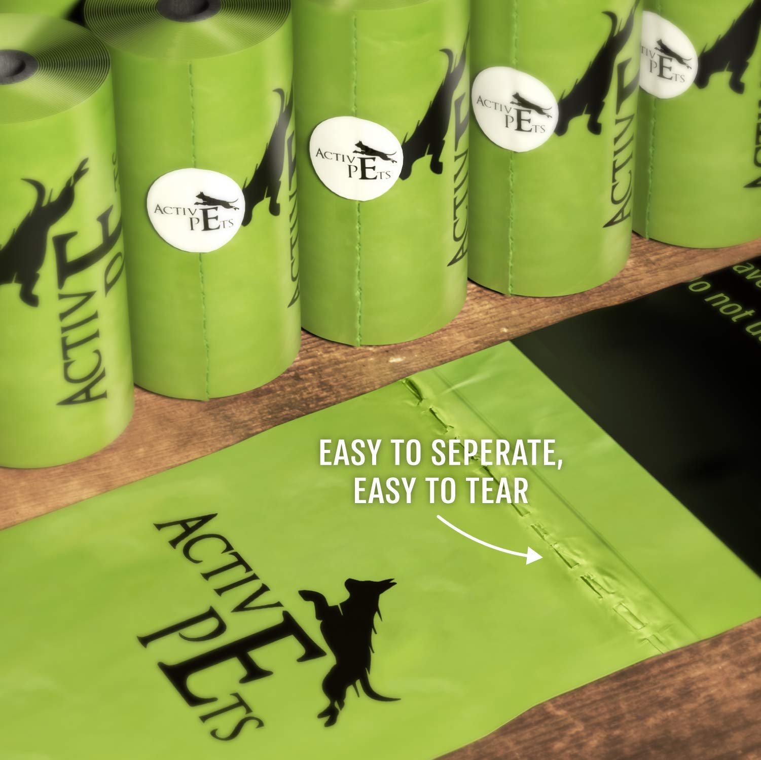 Active Pets Dog Poop Bag, Extra Thick Dog Waste Bags, Leak-Proof, Easy-Tear, Strong Doggy, Lavender-Scented Waste Bags Eco-Frien