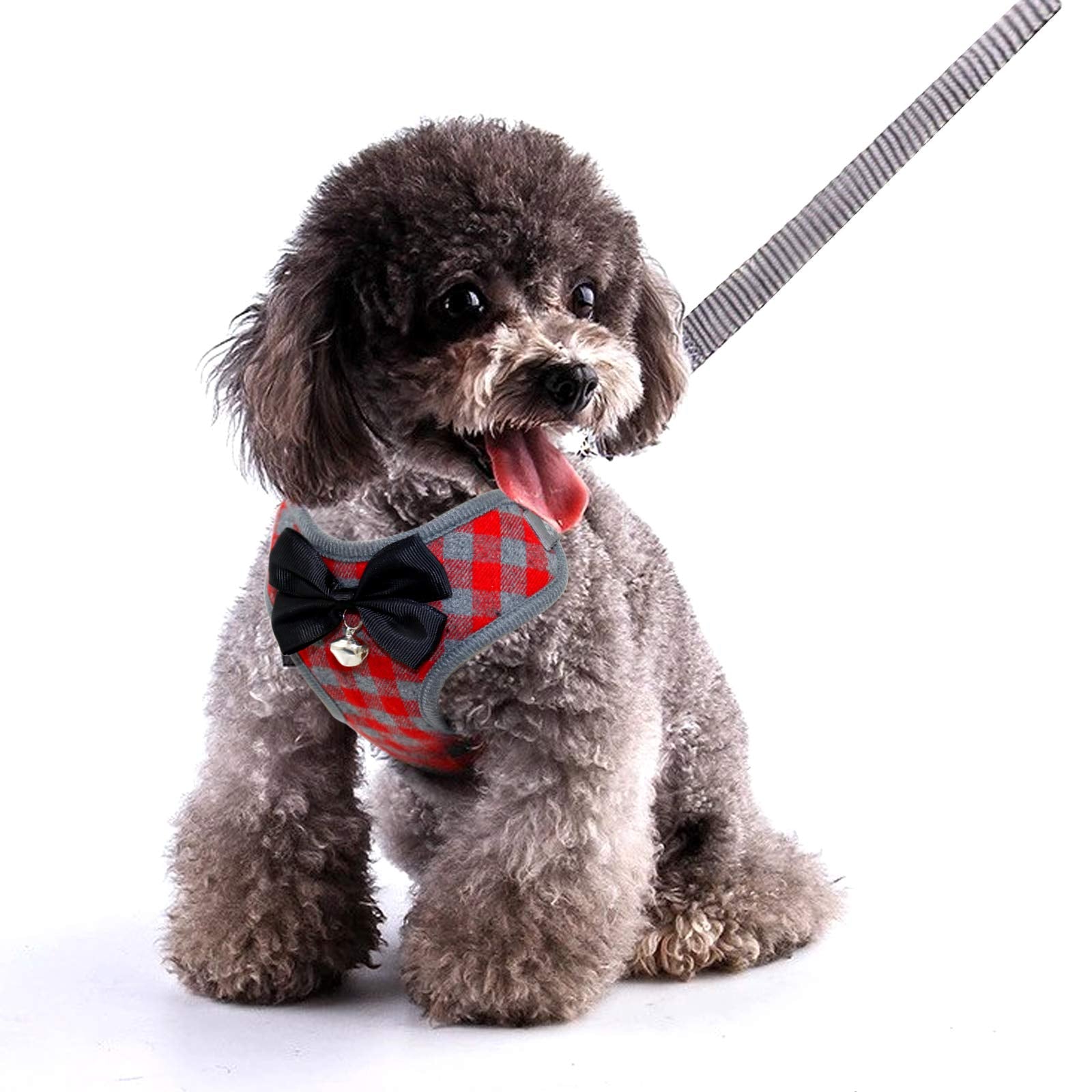 Rypet Small Dog Harness And Leash Set - No Pull Pet Harness With Soft Mesh Nylon Vest For Small Dogs And Cats Red S