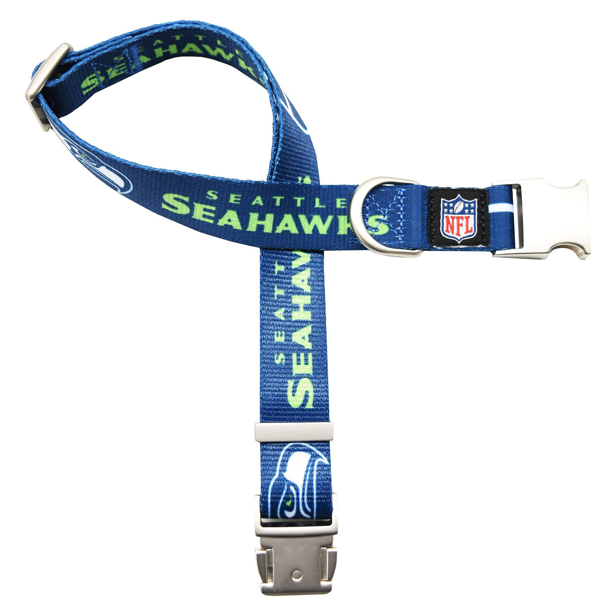 Littlearth Unisex-Adult Nfl Seattle Seahawks Premium Pet Collar, Team Color, Small