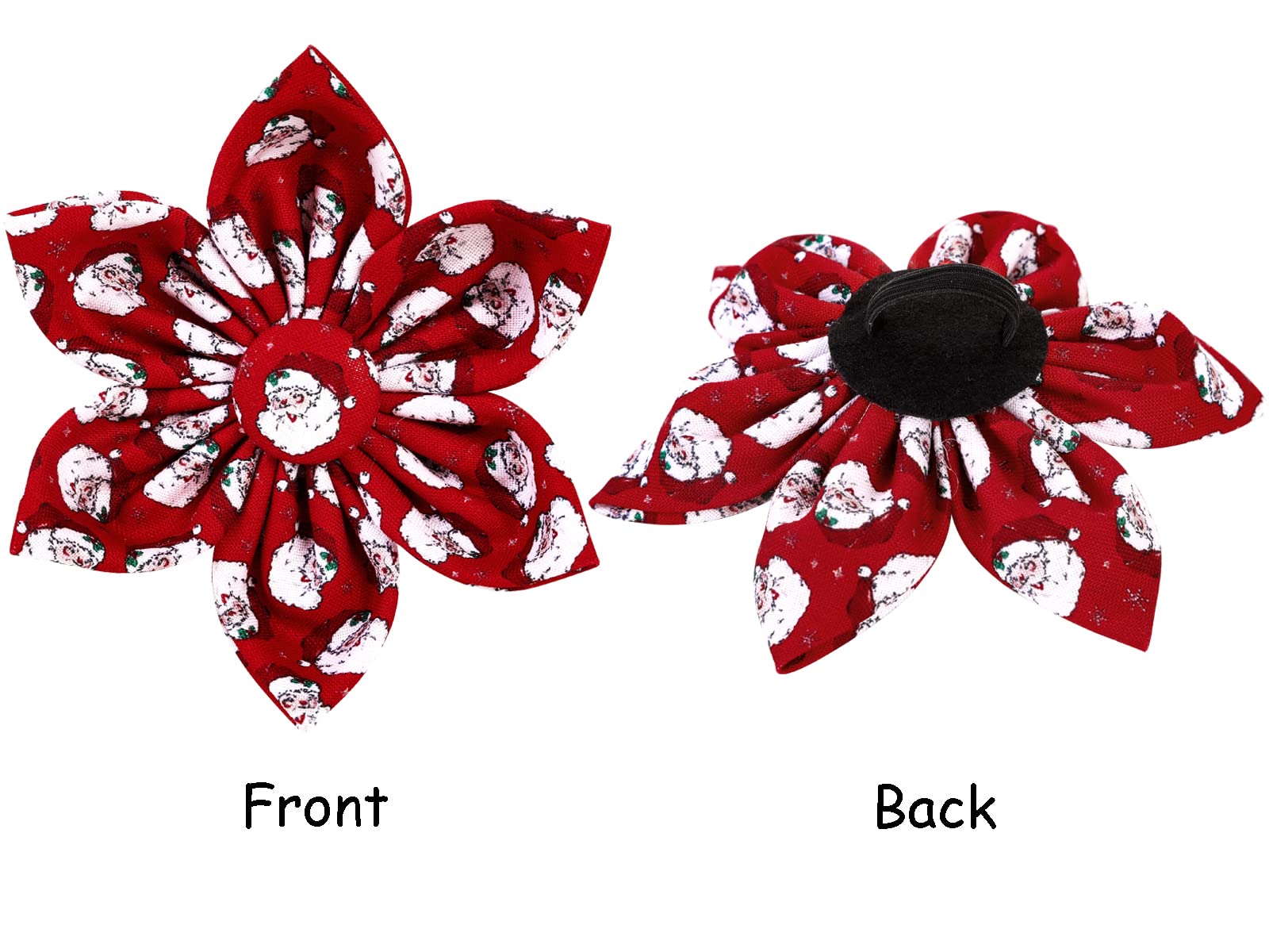 Lionet Paws Christmas Dog Collar With Flower, Dog Flower Collar With Metal Buckle For Dogs, Adjustable Comfortable Dog Collar Gi