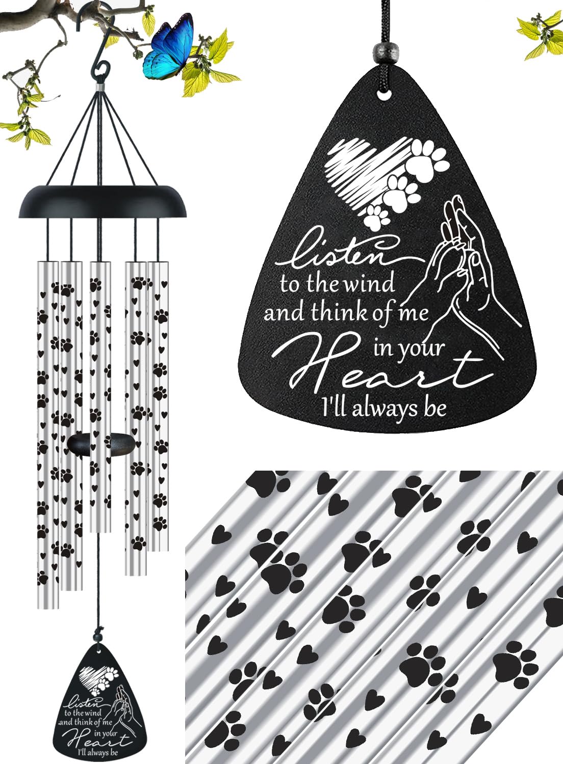Dog Memorial Gifts For Loss Of Dog Pet Bereavement Sympathy Gift Memorial Gifts For Dogs Wind Chime In Memory Of Dog Remembrance
