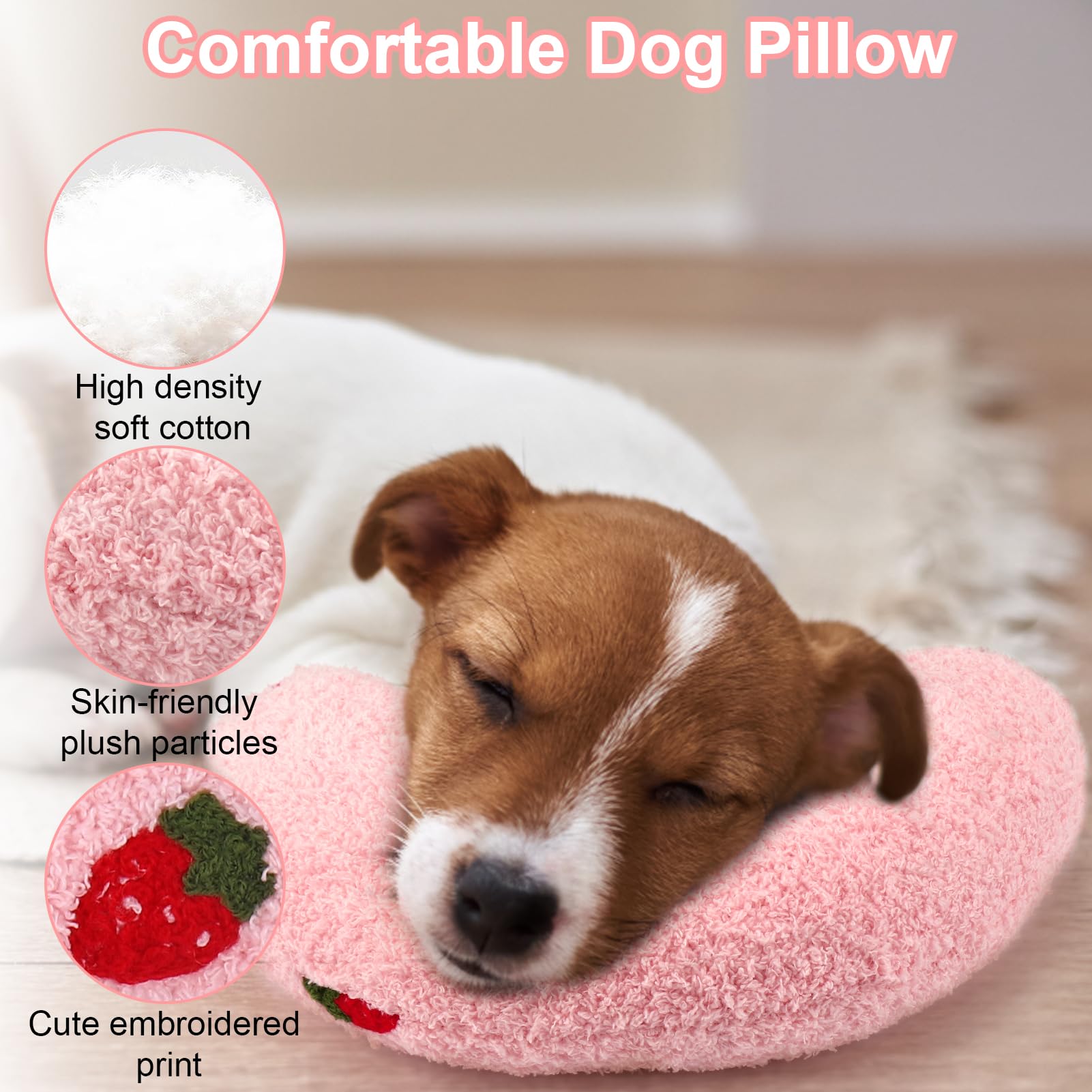 Mity Rain Dog Anxiety Relief Pillow, Ultra Soft High Density Calming Pillow For Joint Relief Sleeping Improve, Pet Calming Toy P