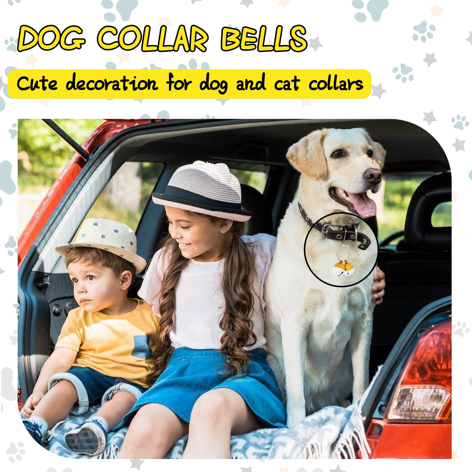 4Pcs Extra Loud Cat & Dog Bells Copper Bell For Dog And Cat Collars Brass Pet Tracker Training Bells For Small Medium Large Dogs