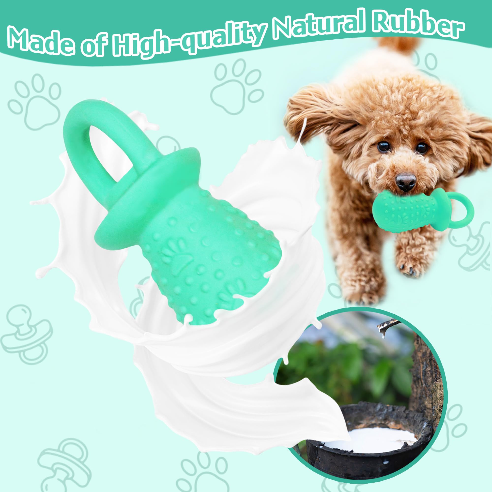 Llspet Latex Chew Dog Toys, Novelty Squeaky Pacifier Dog Toys, 5.2'' Durable Pacifier Dog Chew Toys For Small And Medium Dogs (G
