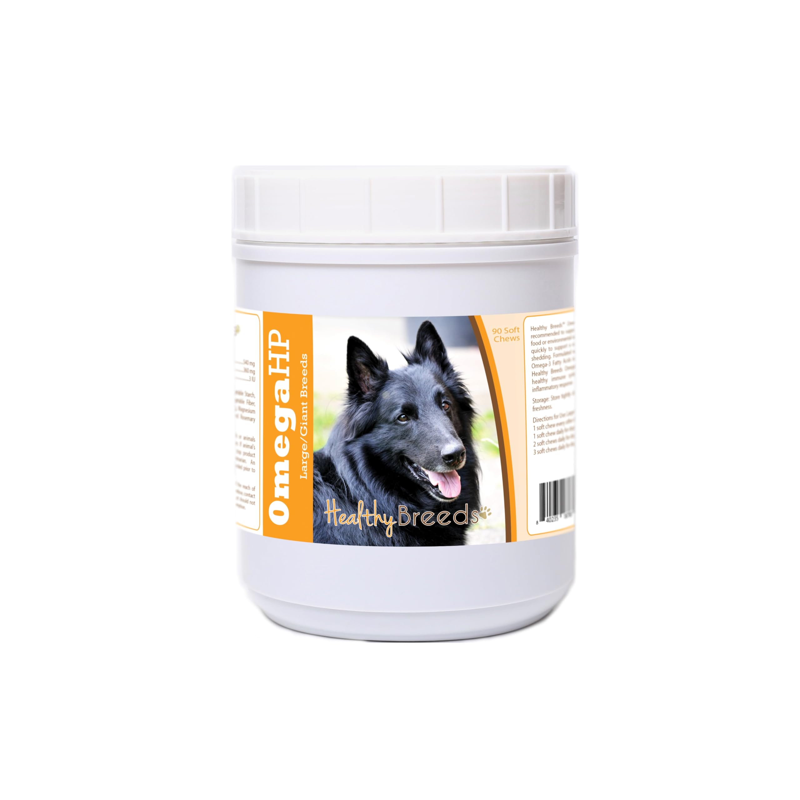 Healthy Breeds Belgian Sheepdog Omega HP Fatty Acid Skin and Coat Support Soft Chews 90 Count