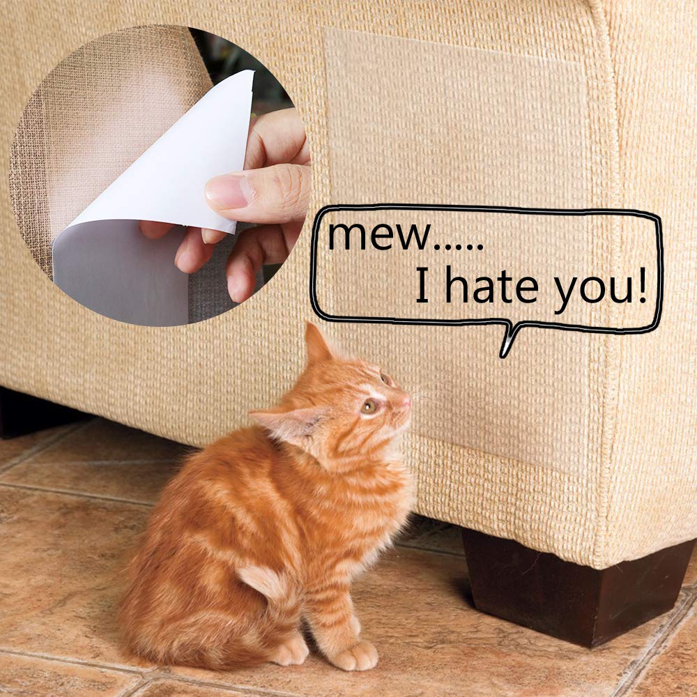 Adimmobilize Cat Scratch Deterrent Tape - Anti-Scratch Cat Training Tape For Couch, Furniture, Door, 4' X33Yards, 100% Transparent Clear, Removable, Residue-Free, Non-Toxic