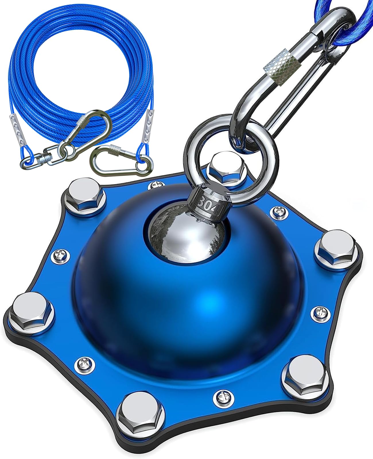 Topknot Dog Tie Out Stake,360Swivel Run Anchor,(No Cable) Heavy Yard Stake Rust Proof Runner For Yard Can Hold 2 Dog Up To 200 L