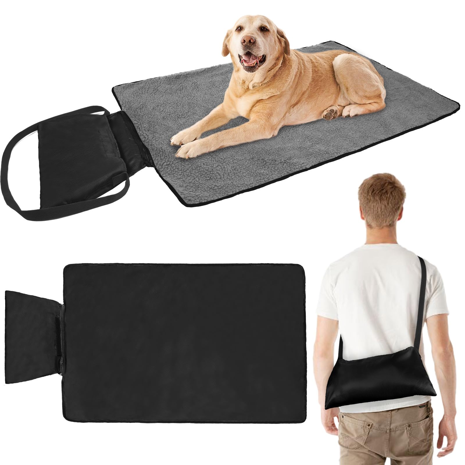 Adiwo Waterproof Blanket for Small Dogs, 100 x 70 cm Foldable Washable Dog Blanket, Reversible Pet Blankets Multifunctional for 