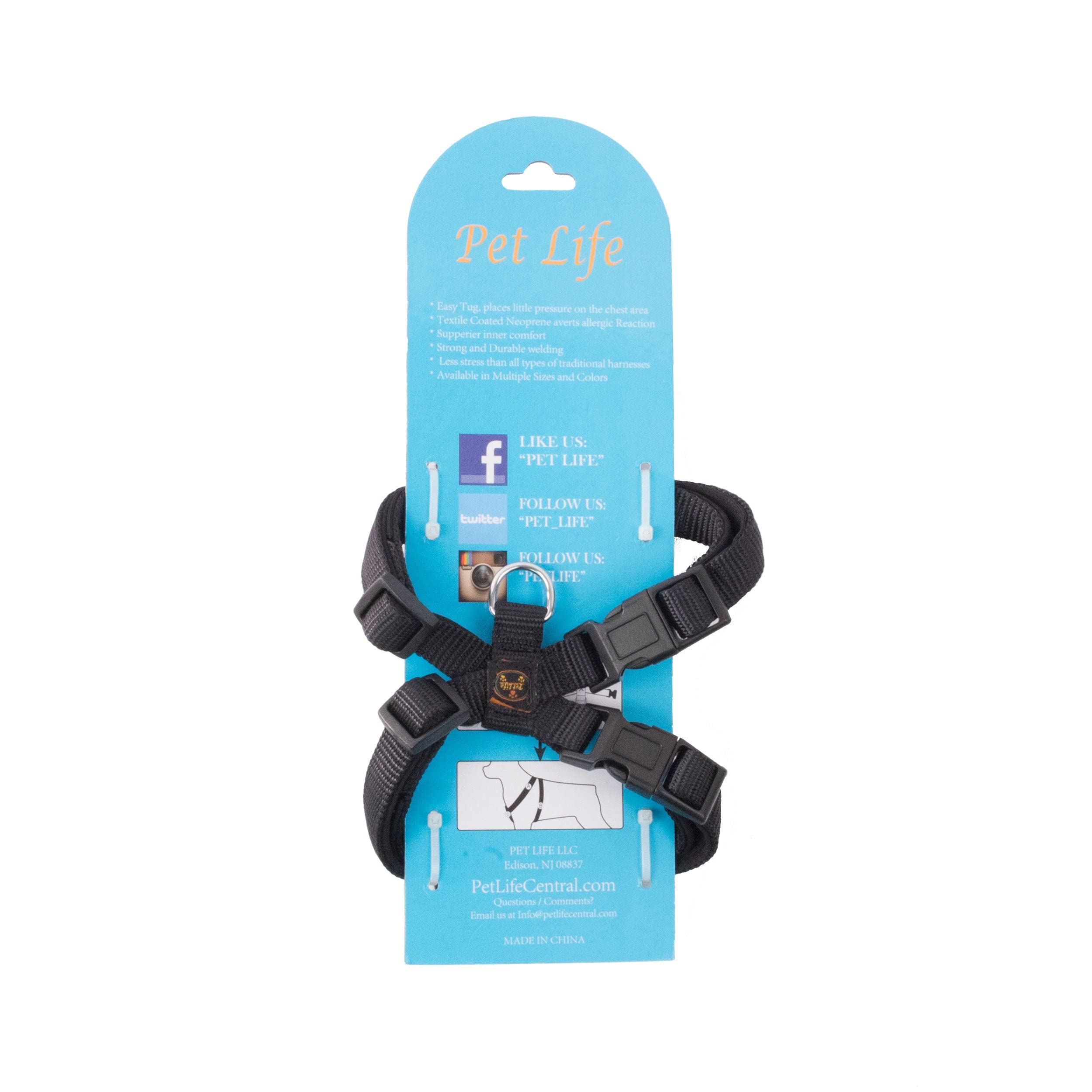 Pet Life Mountaineer Chest Dog Harness - Easy Pull Reflective And Adjustable Pet Harness Provides Less Stress And Waist Pressure With Added Comfort