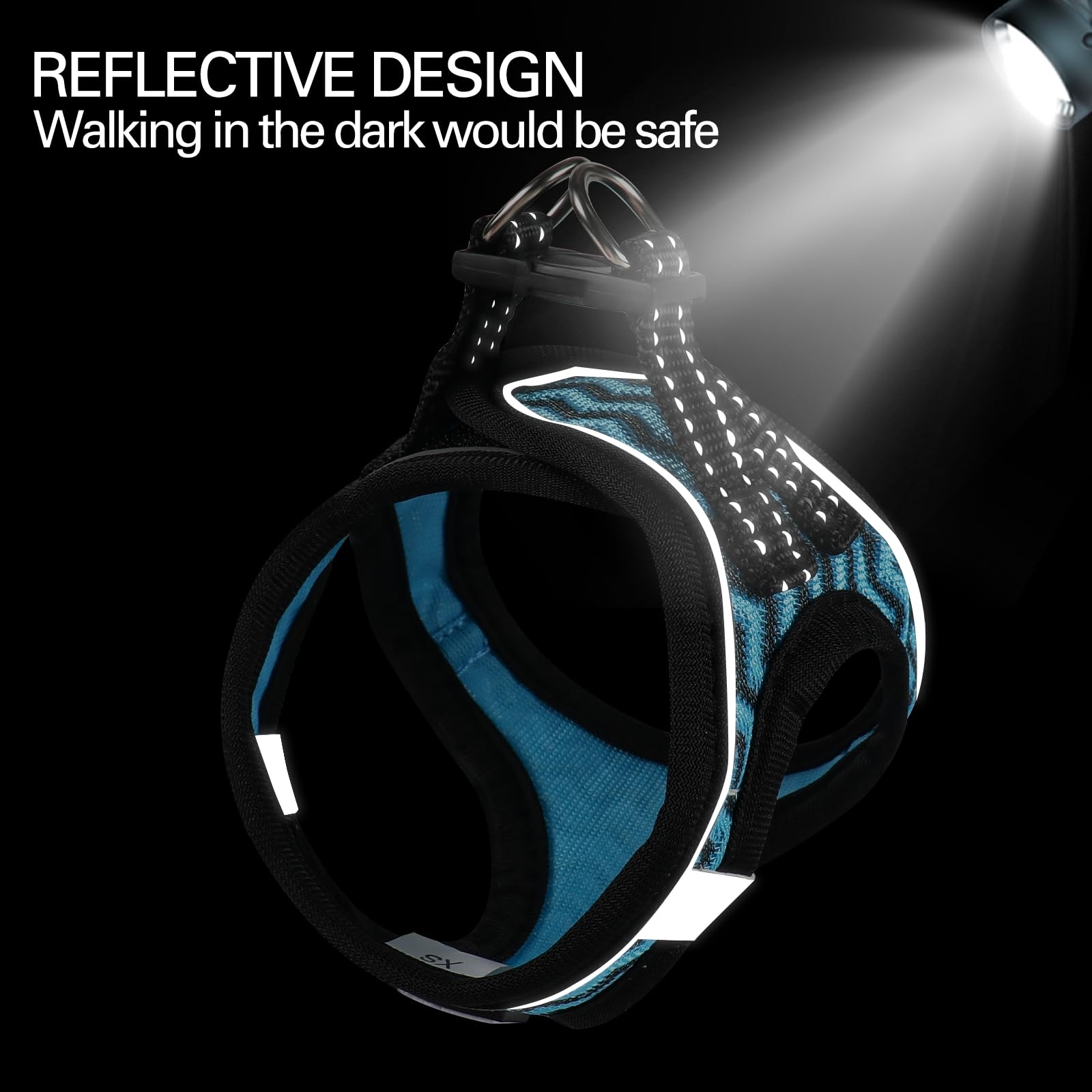 Dog Harness For Small Dogs And Leash Set, Honeycomb Grid, Reflective Lightweight Harness & Anti-Twist Pet Lead (Multi Color, Siz