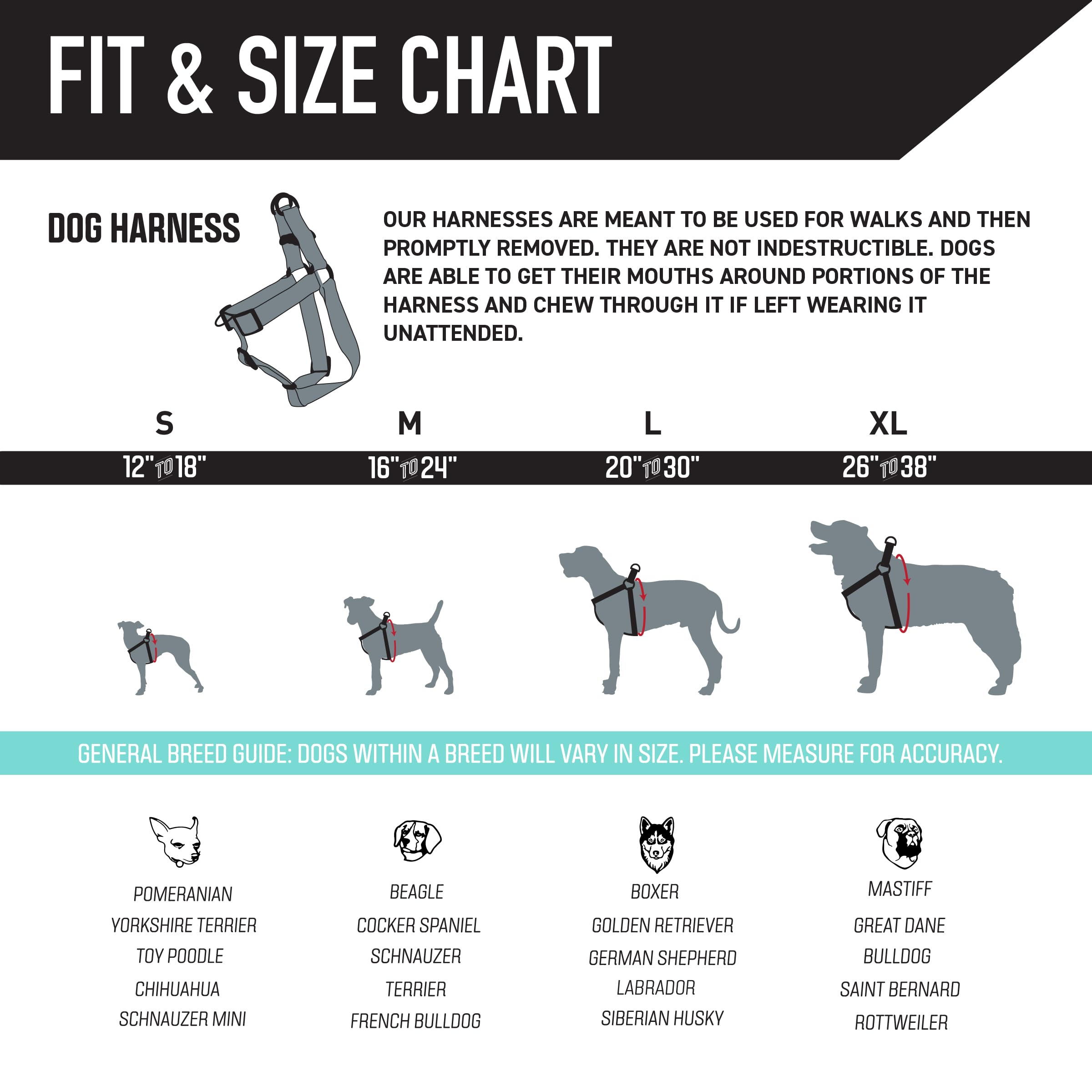 Wolfgang Heavy Duty Adjustable Dog Harness, Pull-Tested to Over 800 lbs for Walking & Training, DigiFloral Print, Large