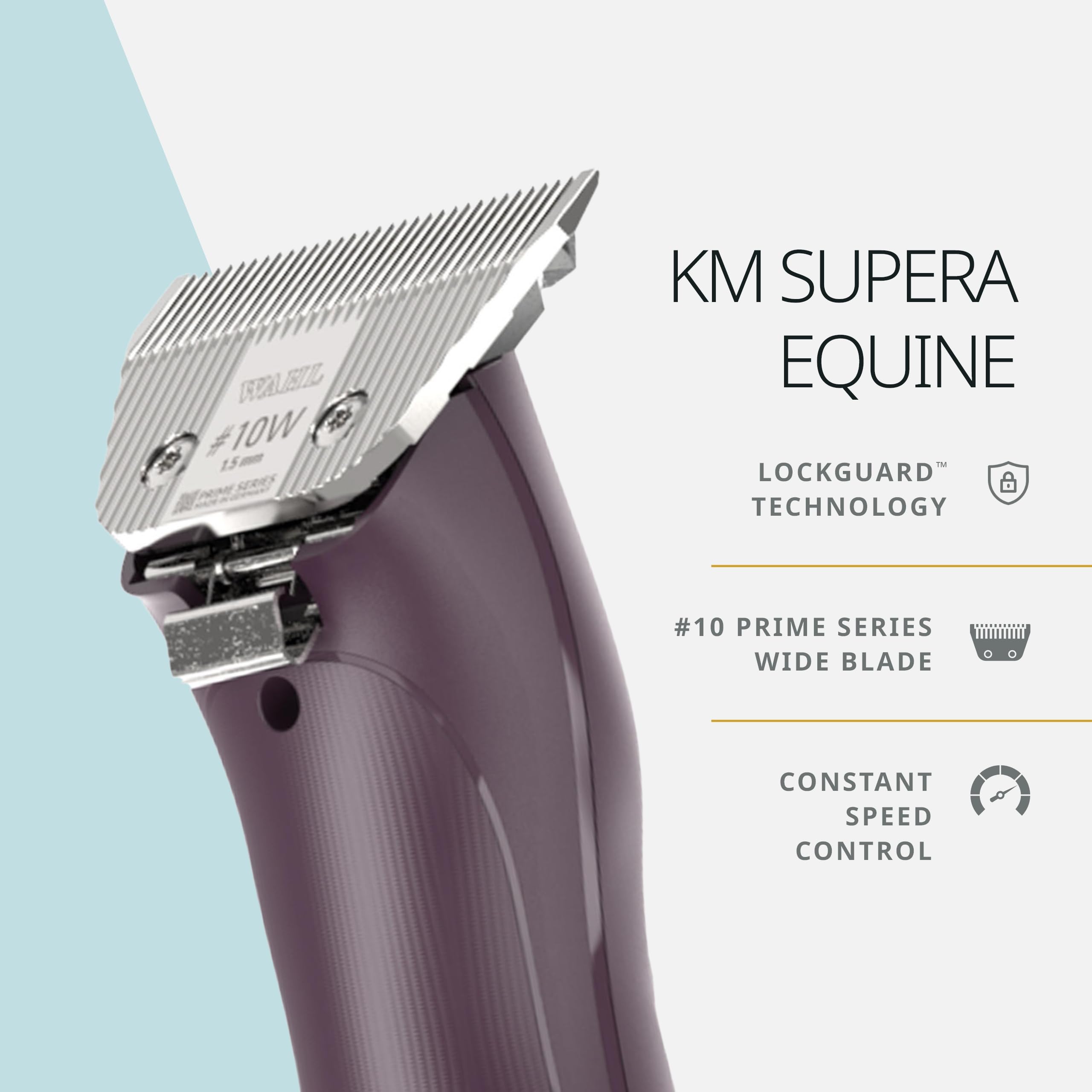 Wahl Pro Animal Km Supera Cordless Equine Clipper - Professional Horse Grooming Clipper - Quiet, Cordless Clipper - Battery-Powe