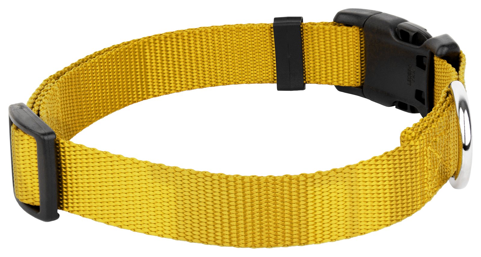 Country Brook Petz - 30+ Vibrant Colors - American Made Deluxe Nylon Dog Collar With Buckle (Mini, 3/8 Inch Wide, Gold)